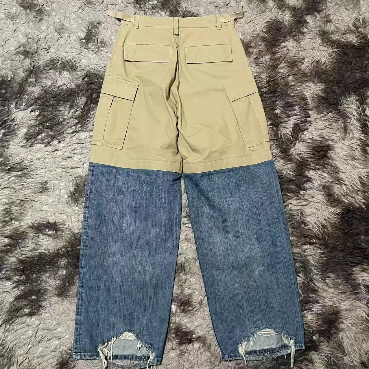 Balenciaga Balenciaga 24SS Color Blocked Work Jeans 91yxng XS Size US 27 - 2 Thumbnail