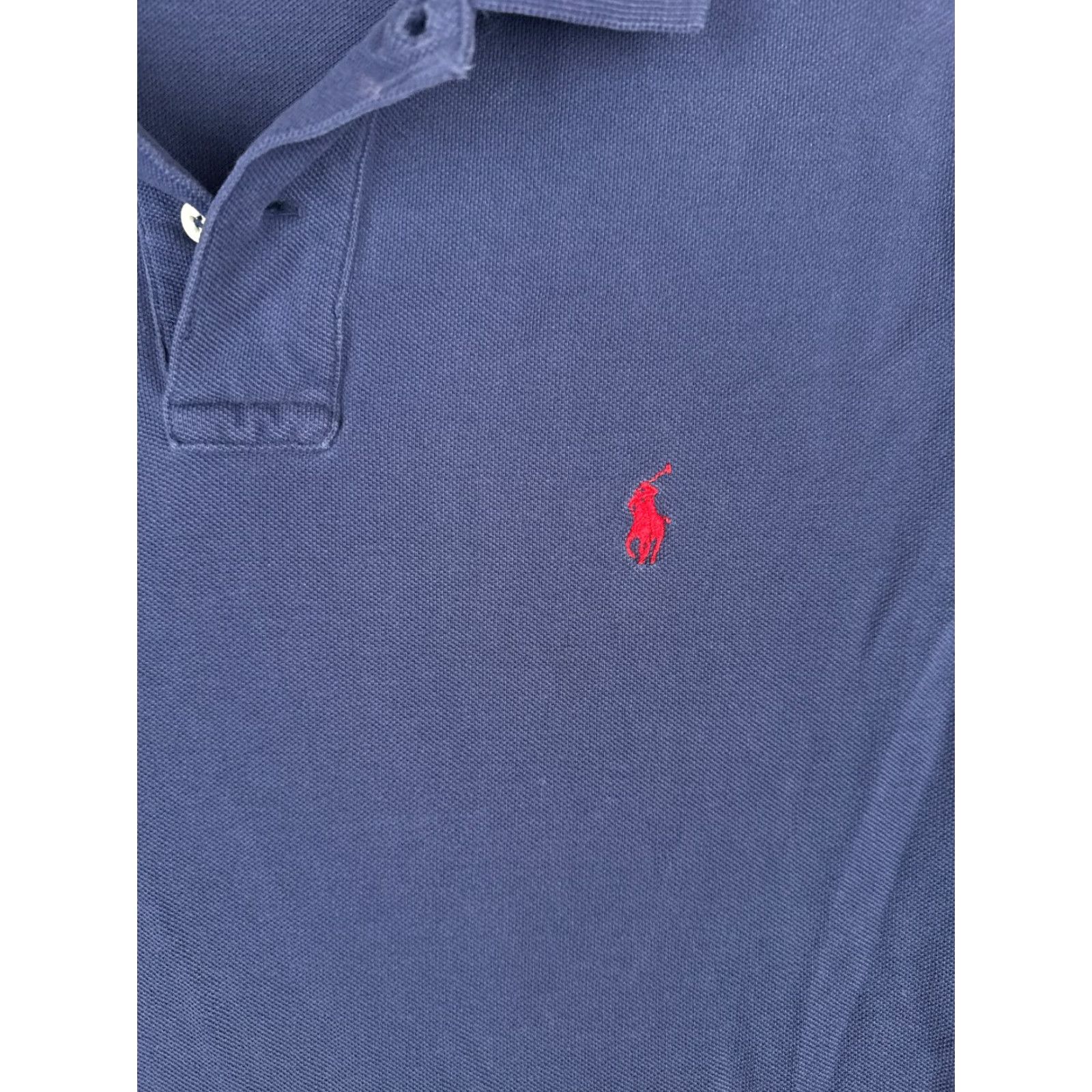 Ralph Lauren VINTAGE Ralph Lauren Polo Shirt Adult Large Blue 100% Cotton Custom Fit Golf Shirt Size US L / EU 52-54 / 3 - 6 Thumbnail