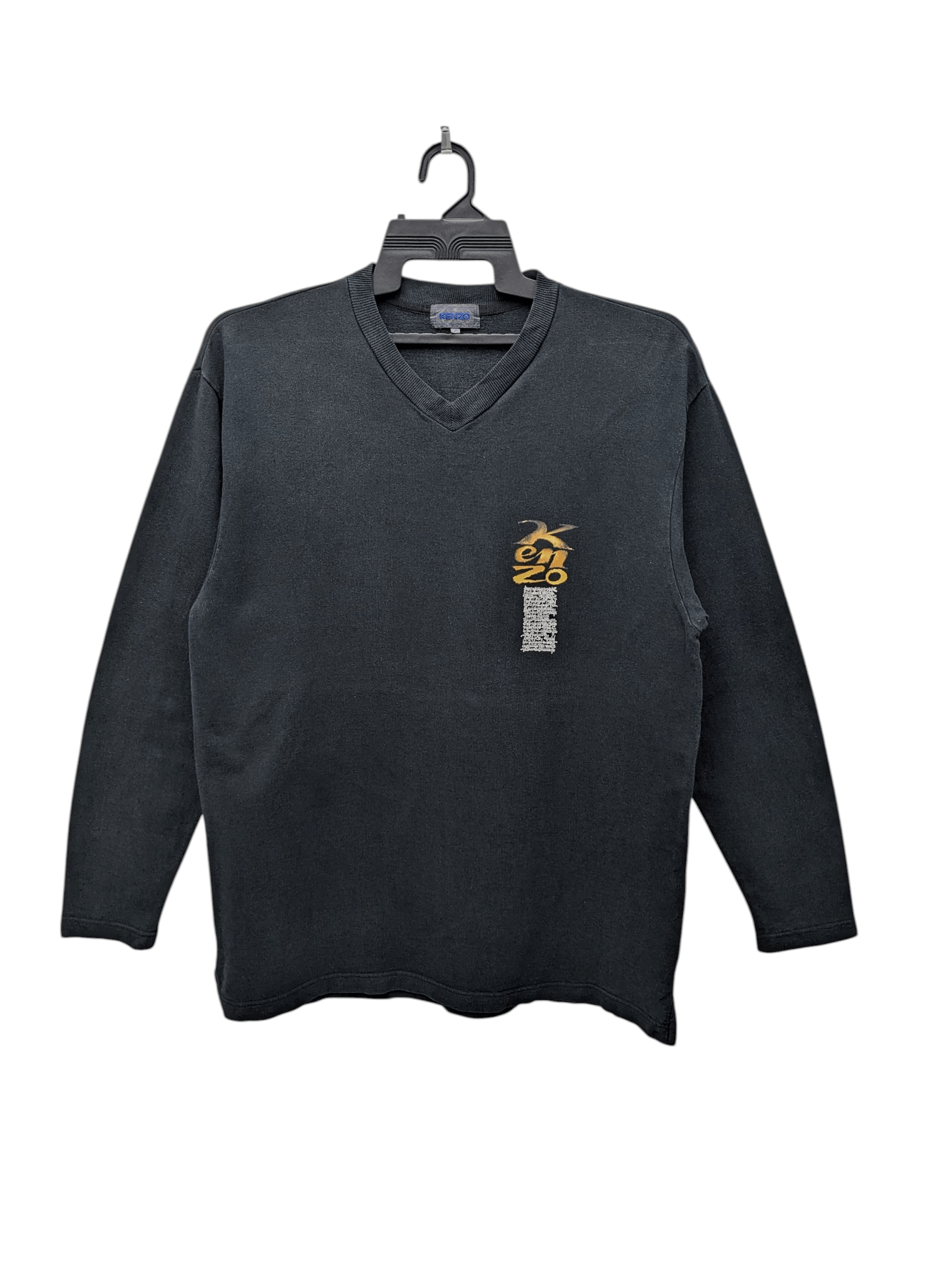 Kenzo Vintage KENZO V-Neck Sweatshirt Size US M / EU 48-50 / 2 - 1 Thumbnail