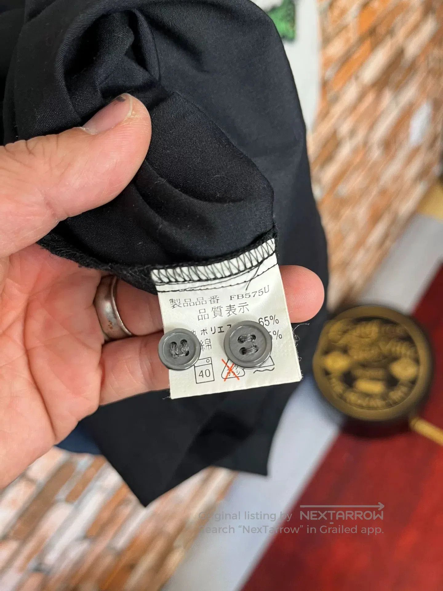 Japanese Brand Black Cotton Short Sleeve Shirt. Size US M / EU 48-50 / 2 - 7 Thumbnail