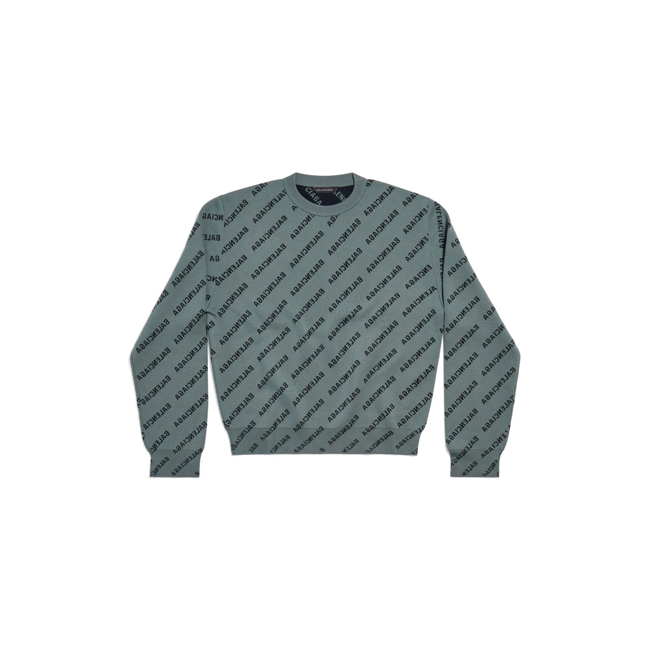 o1w1db10524 Mirror Mini Allover Logo Sweaters in Grey