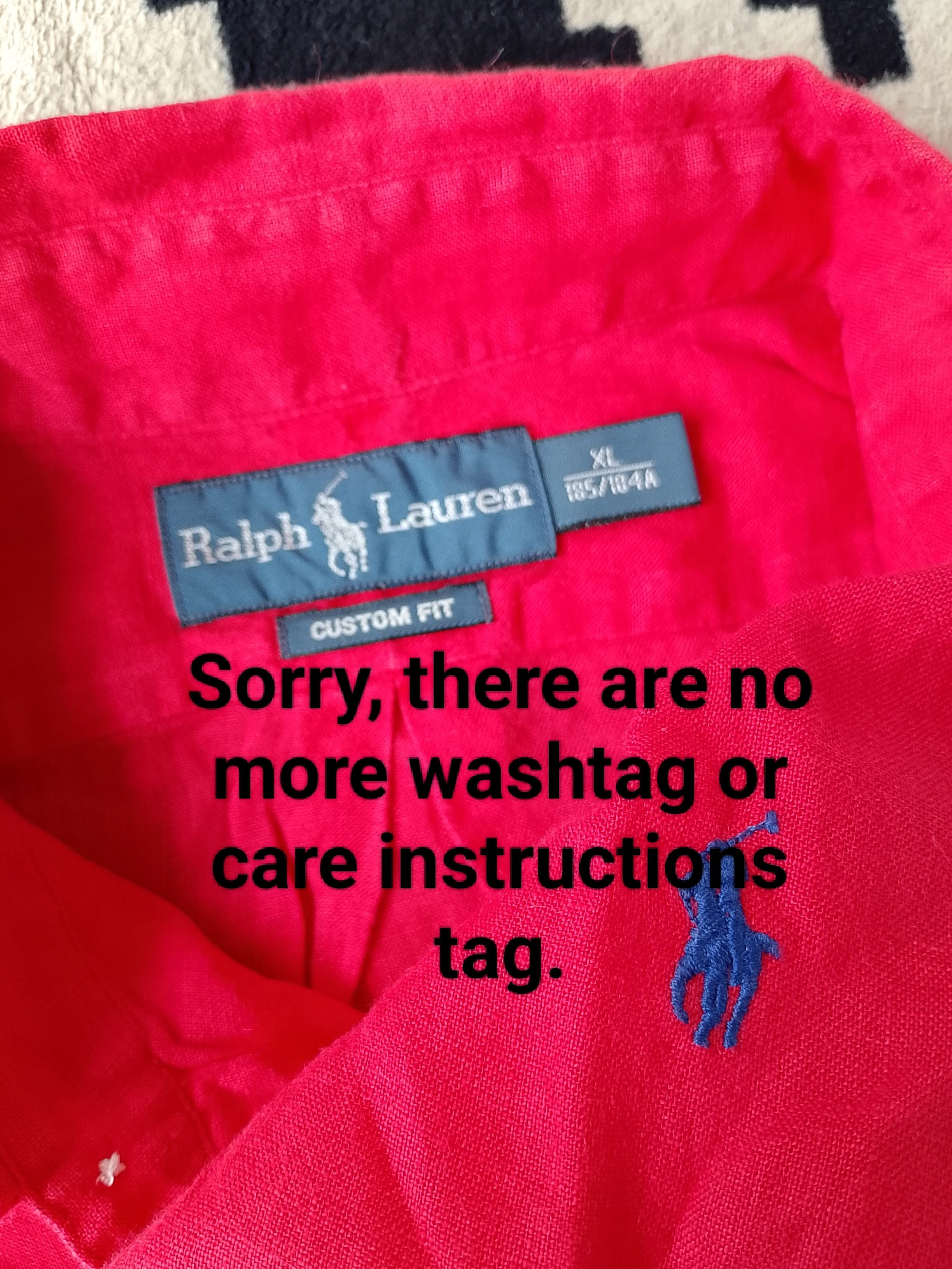 Ralph Lauren Vintage Rare Ralph Lauren Red Linen Hibiscus High-Summer Size US XL / EU 56 / 4 - 9 Thumbnail