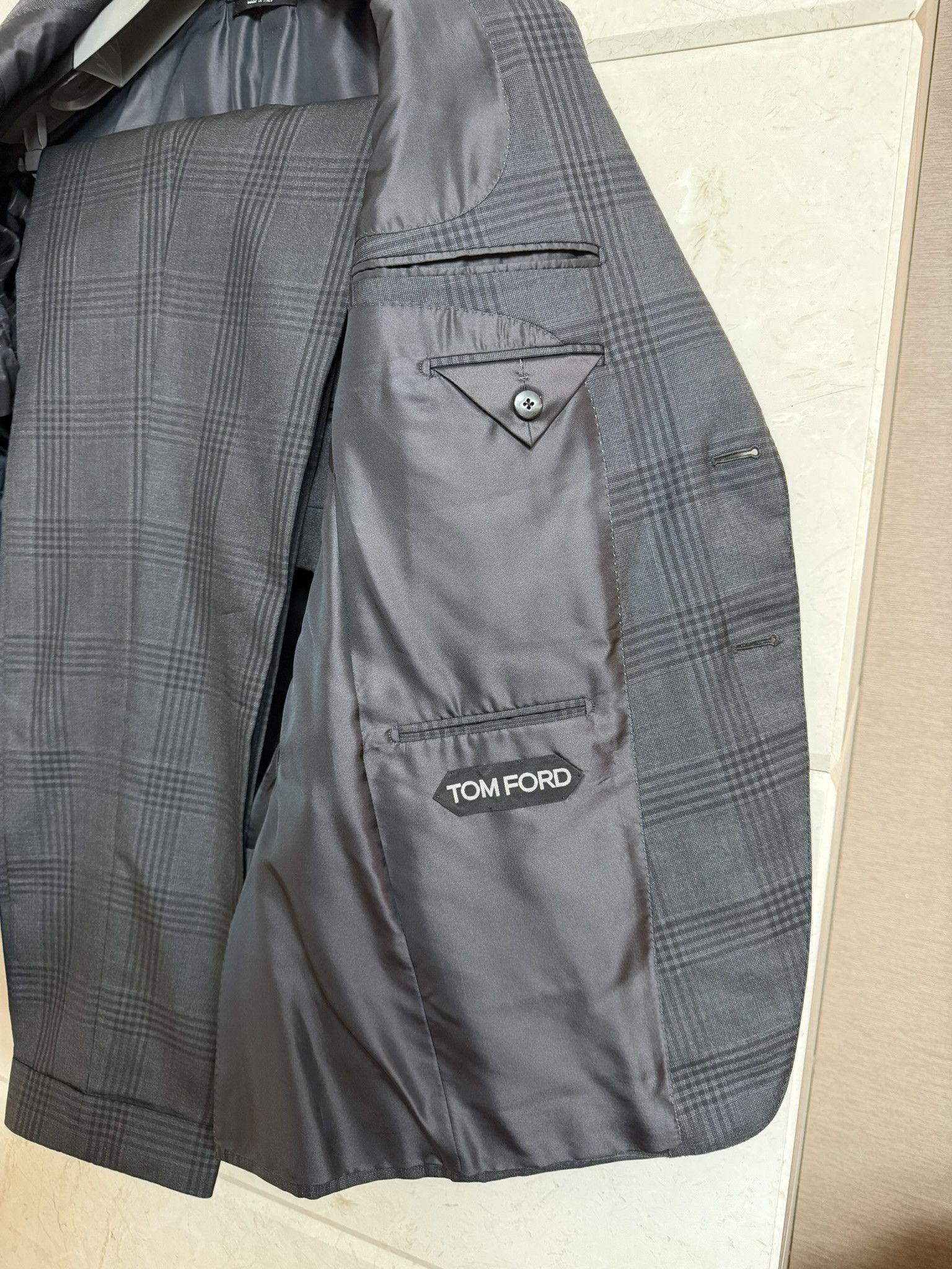 Tom Ford TOM FORD O’Connor Fit Grey Wool Glen Check Suit 38R Size 38R - 7 Thumbnail