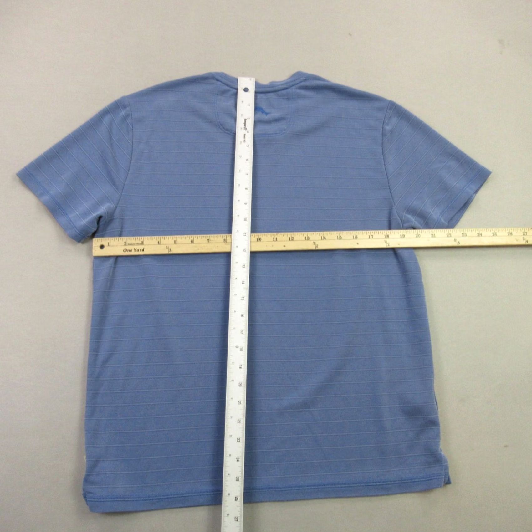 Tommy Bahama Tommy Bahama Mens Short Sleeve Crew Neck Shirt Blue Striped - Cotton - Lightweight Casual Size US S / EU 44-46 / 1 - 5 Thumbnail