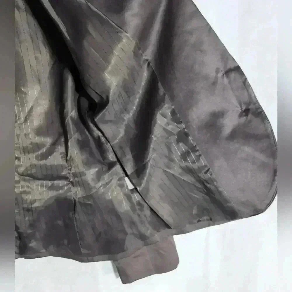 Designer Ladies Hinge Silk Blend Jacket w Ruffles in back Gray/purple Size S / US 4 / IT 40 - 5 Thumbnail