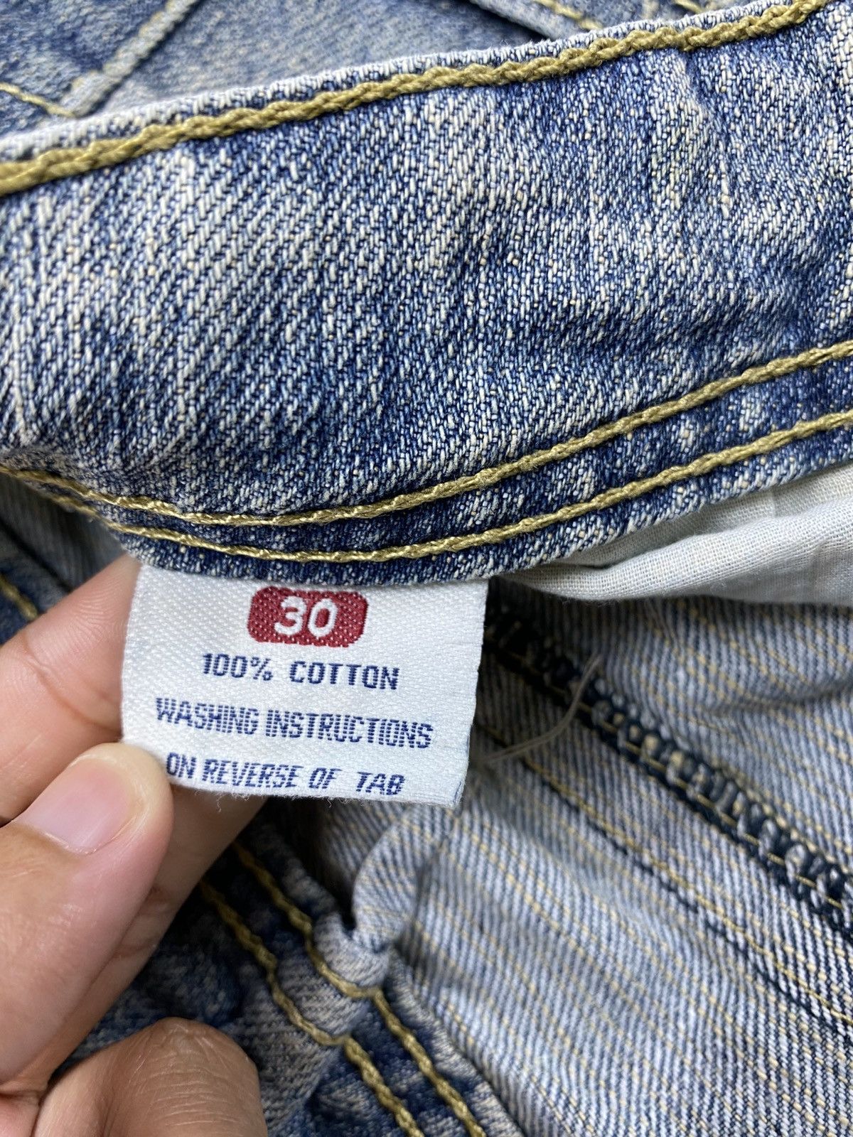 Hysteric Glamour Vintage Distressed Denim Jeans with Crisscross Punk Pants Size US 29 - 13 Thumbnail