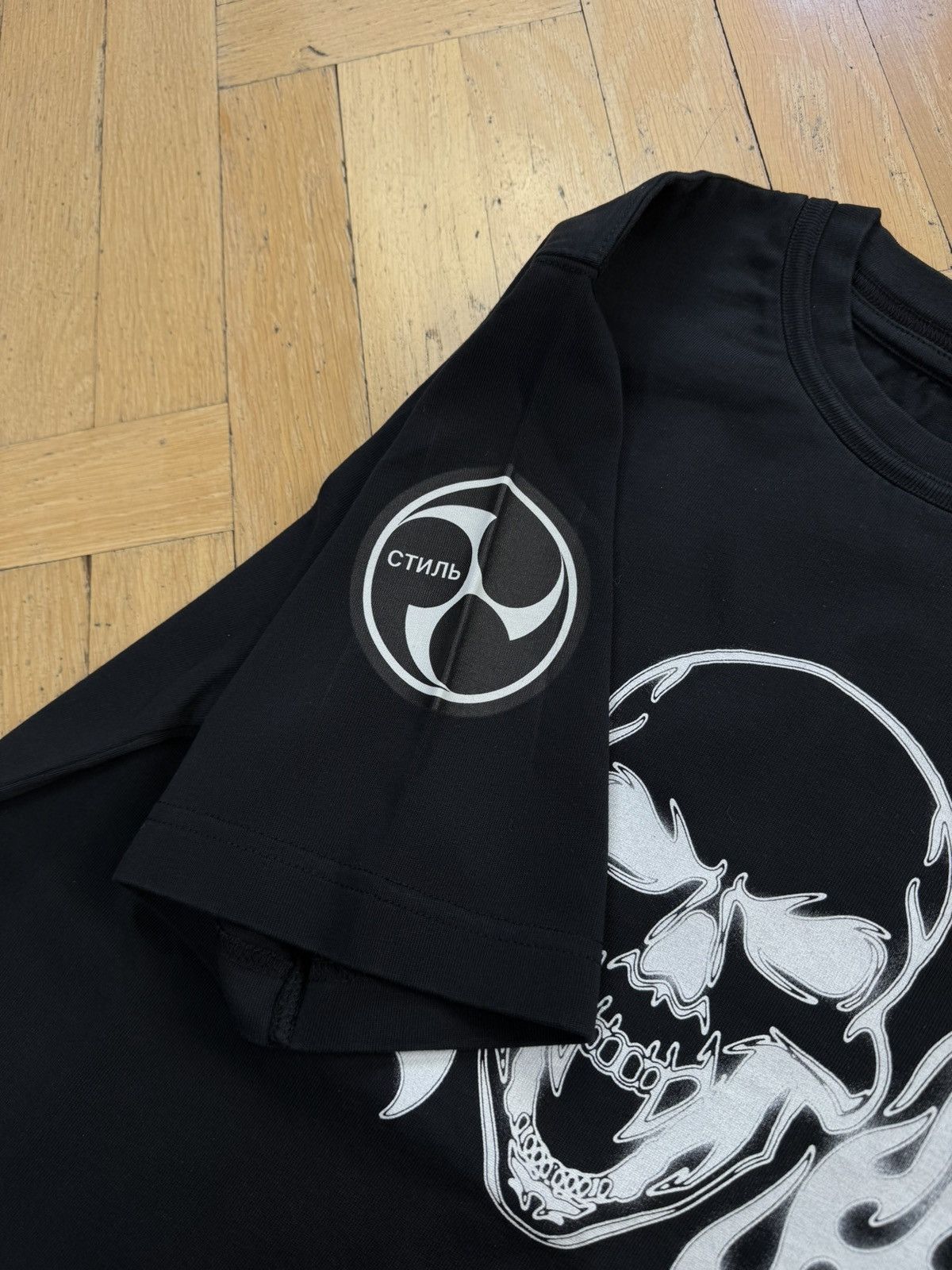 Heron Preston HERON PRESTON SKULL PATCHED BLACK TEE Size US S / EU 44-46 / 1 - 9 Thumbnail