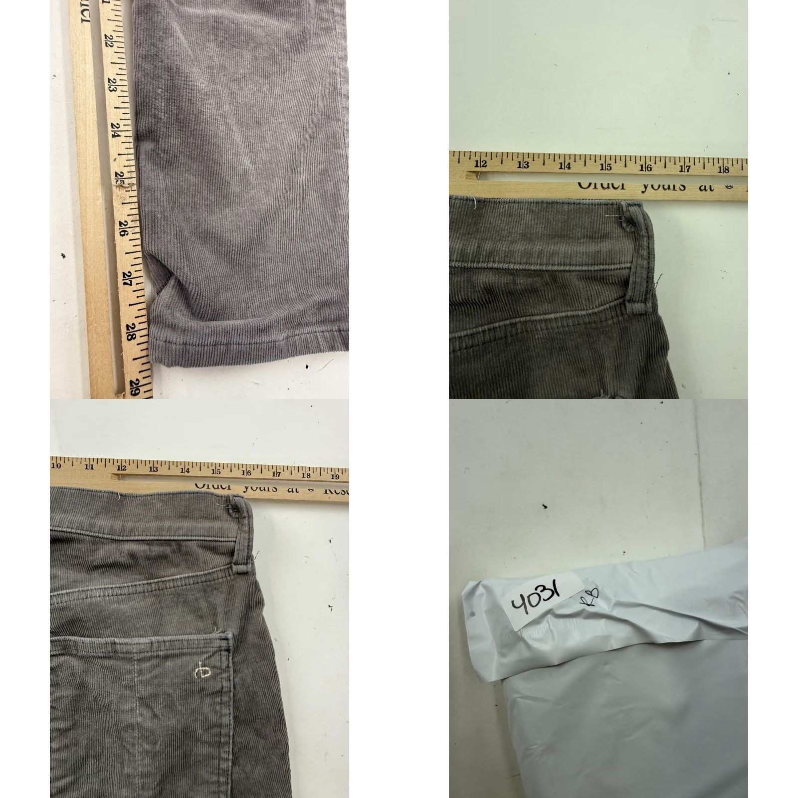 Rag & Bone Rag & Bone Womens Gray High Rise Skinny Corduroy Jegging Pants 31 Casual Size 24" / US 00 / IT 34 - 8 Thumbnail
