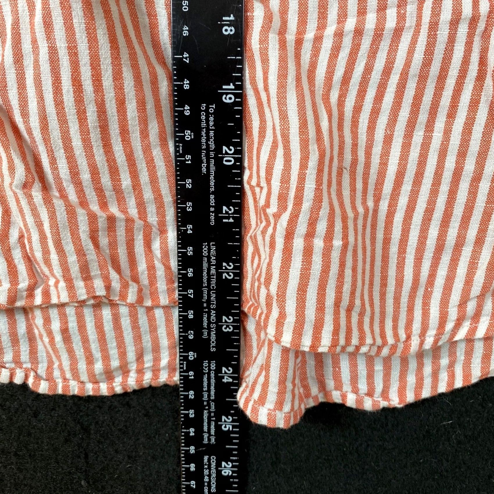 Eddie Bauer Eddie Bauer Women Shirt Orange White Striped Linen Blend Long Sleeve VNeck XS Blouse Shirt Ladies Seasonal Casual Size XS / US 0-2 / IT 36-38 - 6 Thumbnail