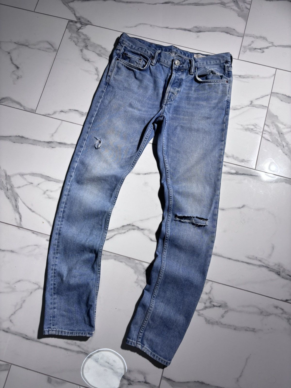 Allsaints Allsaints Jeans Denim Distressed Y2K Designer Japanese Style Size US 30 / EU 46 - 1 Thumbnail