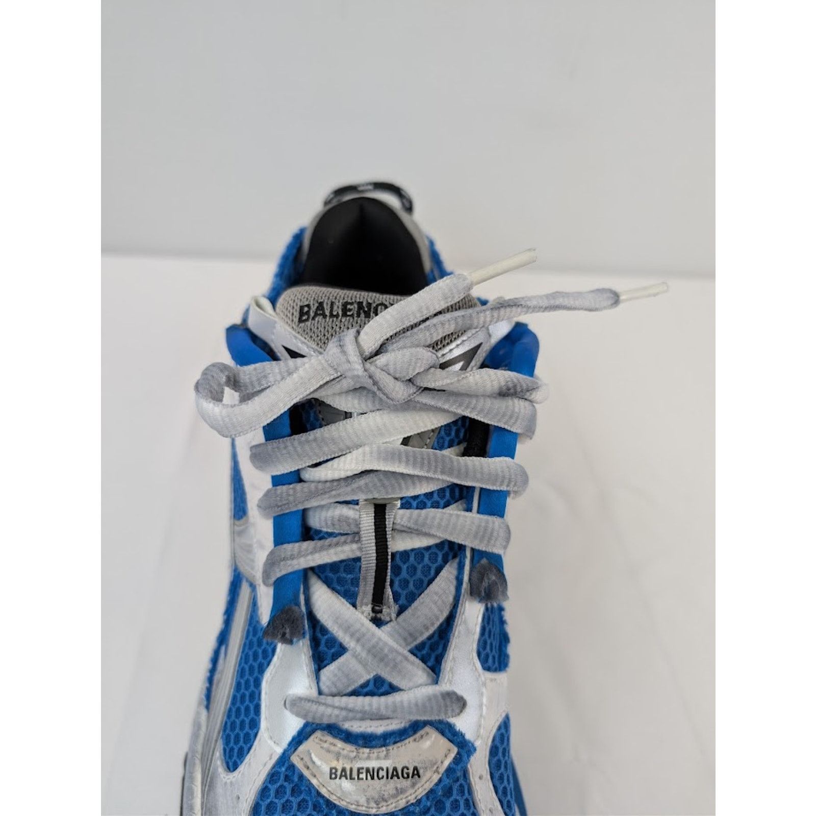 Balenciaga o1rshd1 Q:3 / Mesh Rubber Runner in Navy/White/Black/Grey Size US 8 / EU 41 - 12 Thumbnail