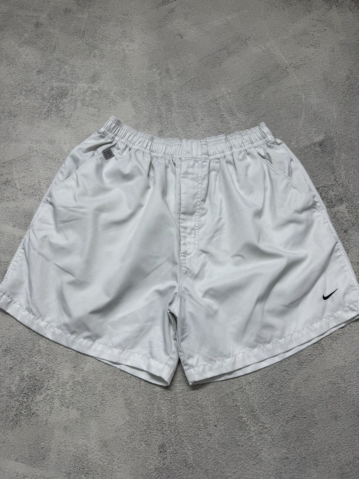 Nike Vintage Y2k Nike Swoosh Nylon Shorts Size US 34 / EU 50 - 2 Thumbnail