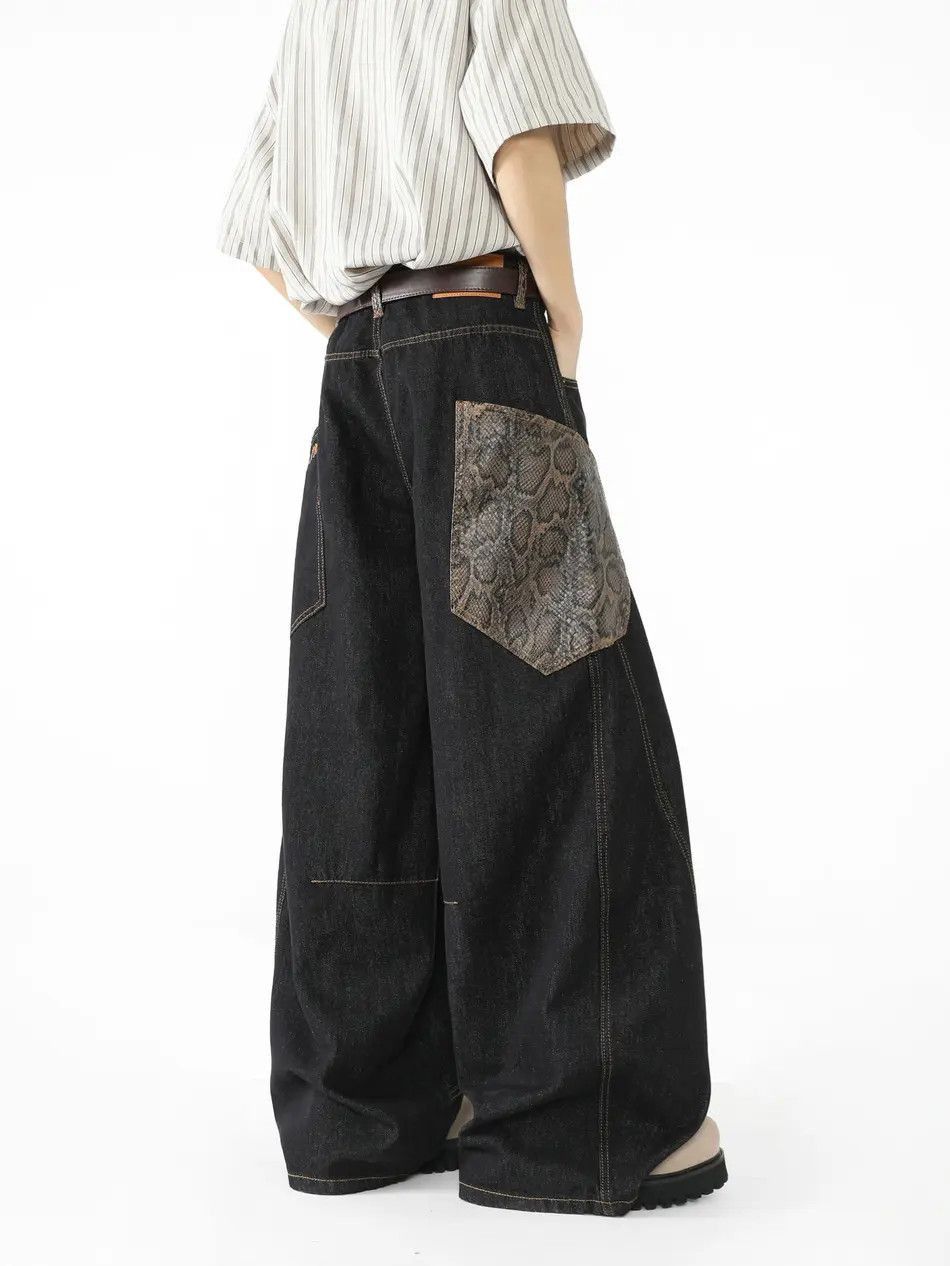 Japanese Brand Retro loose curved knife wide leg jeans Size US 32 / EU 48 - 4 Thumbnail