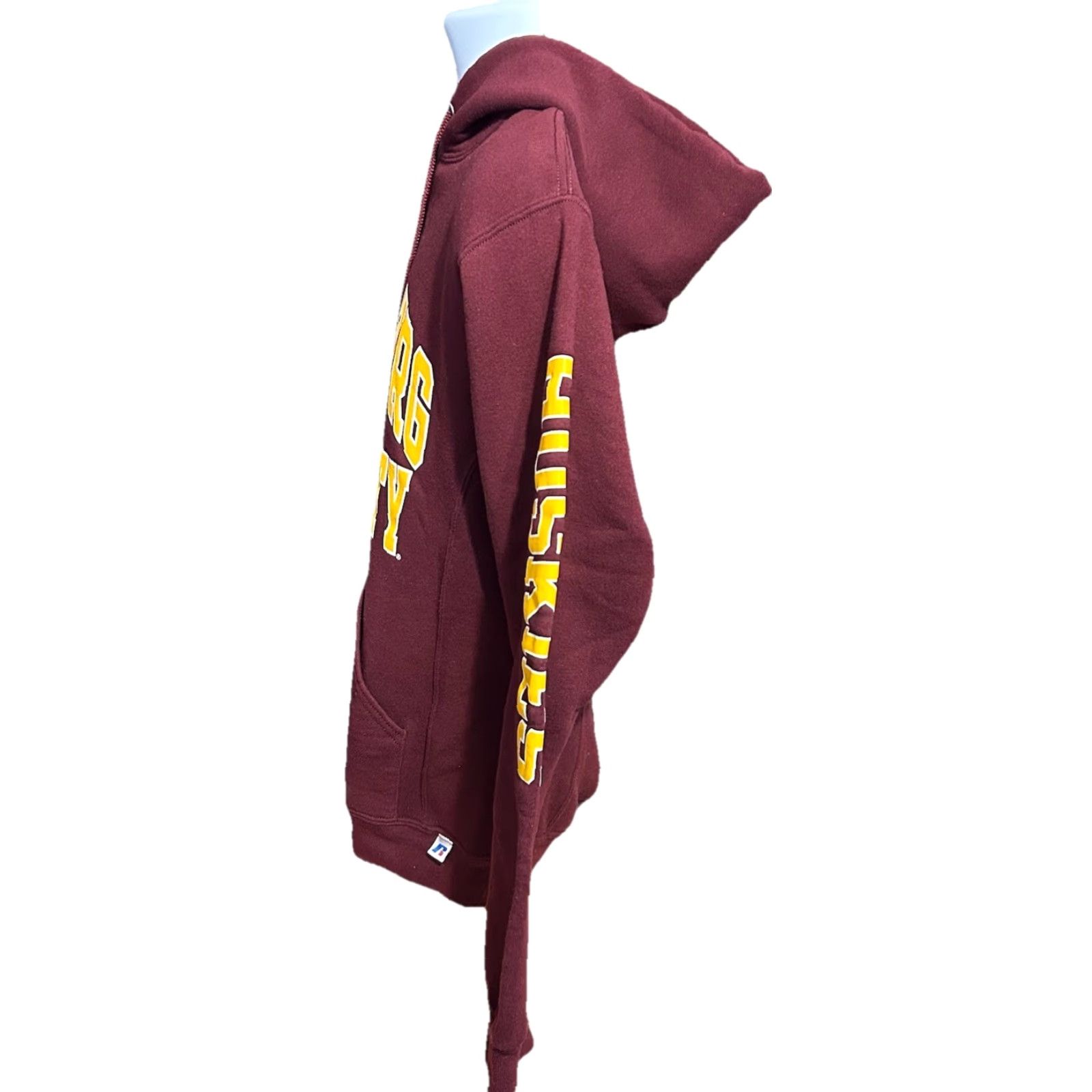 Vintage VTG Bloomsburg University Huskies Hoodie Pullover Russell Maroon Adult Medium Size US M / EU 48-50 / 2 - 3 Thumbnail