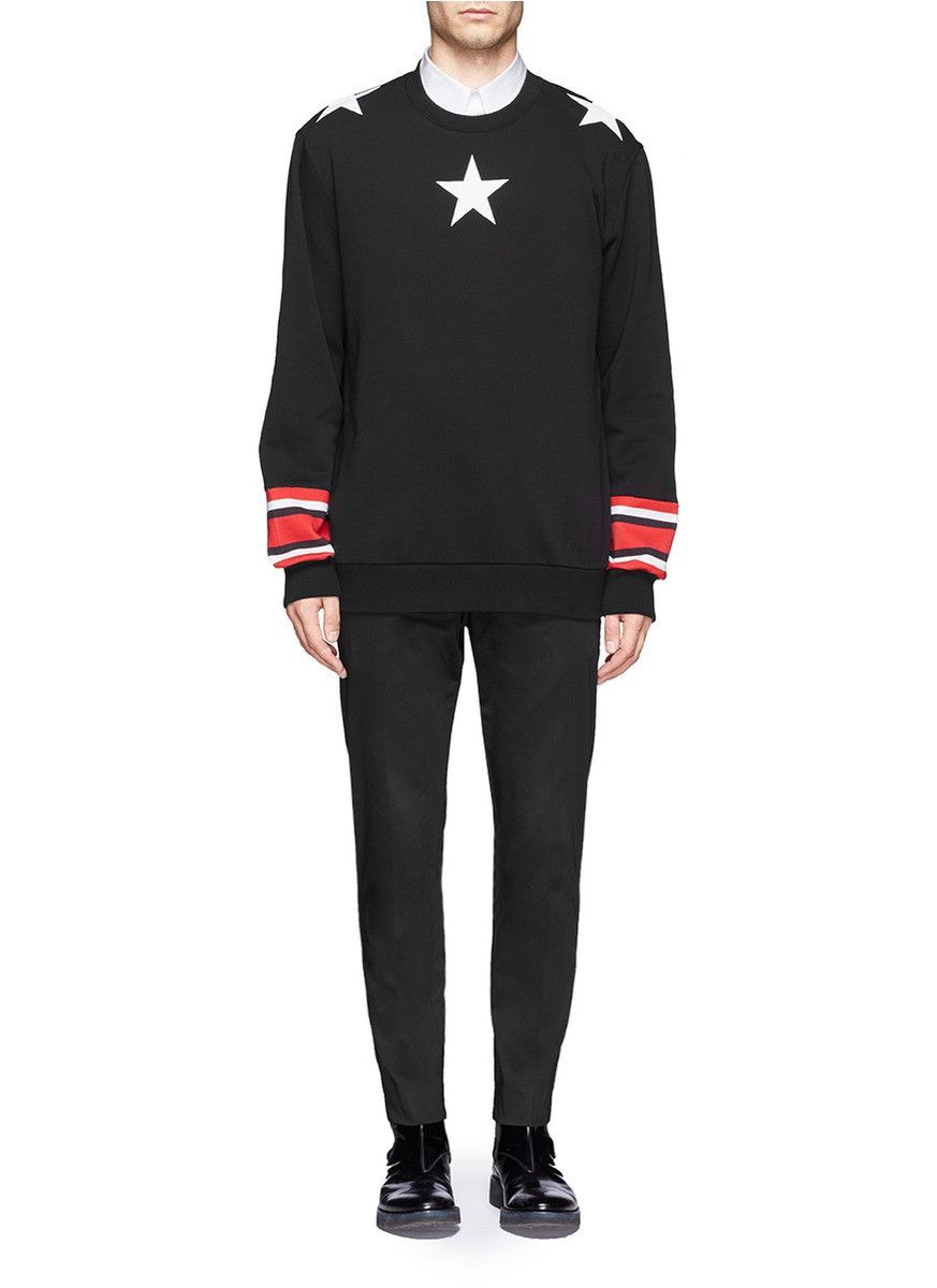 Givenchy Black Stars and Stripes Oversized Sweatshirt Size US XXS / EU 40 - 3 Thumbnail