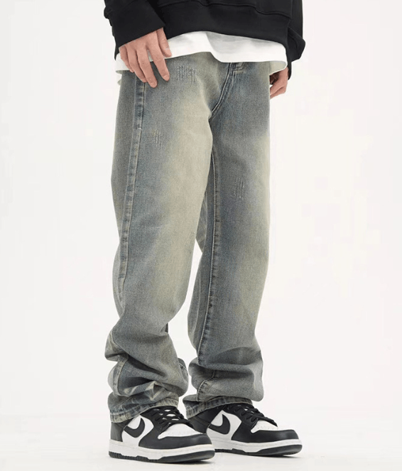Japanese Brand × Jean Men's trendy high street striped distressed washed jeans Size US 32 / EU 48 - 3 Thumbnail