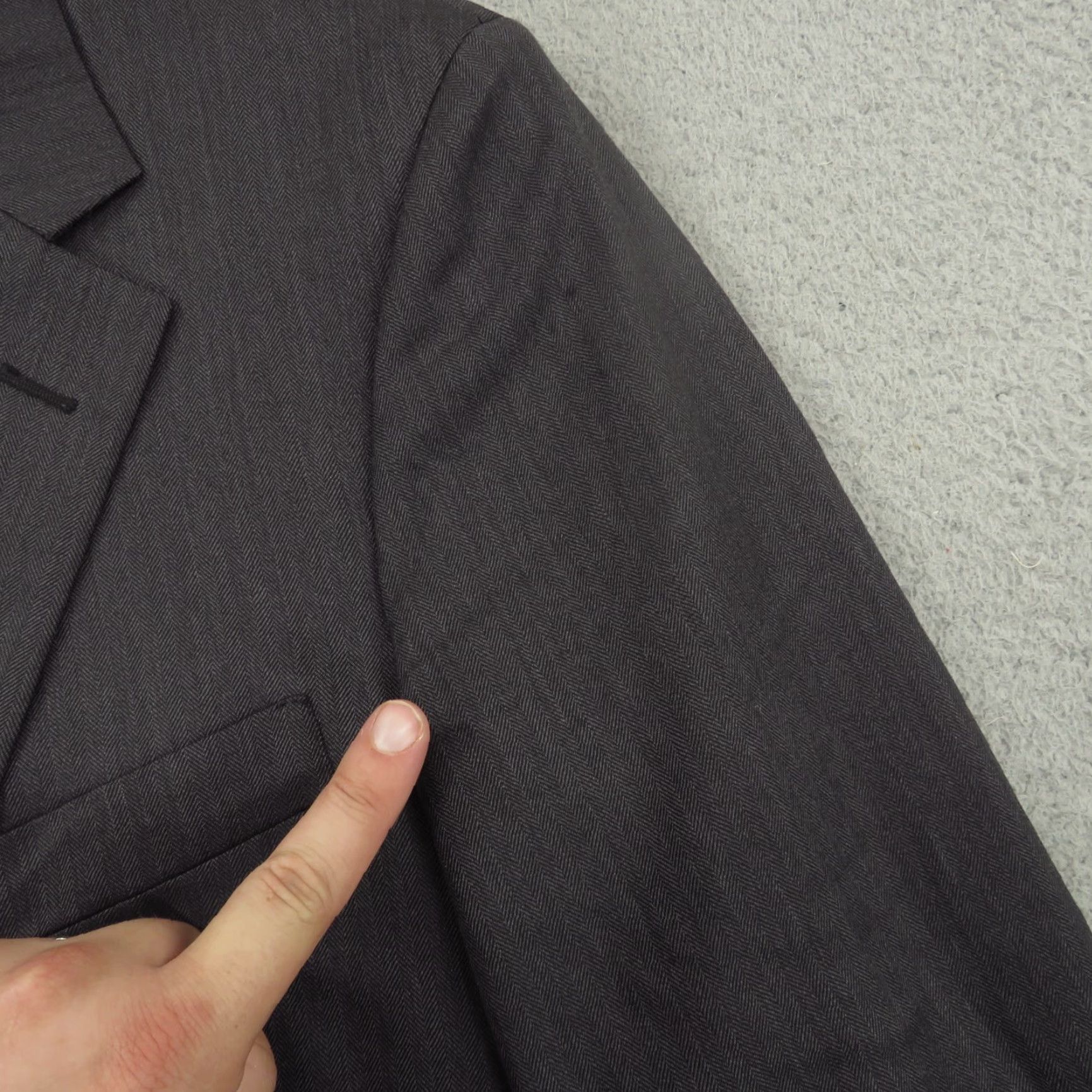 Brooks Brothers Brooks Brothers Blazer 39R Madison Charcoal Herringbone SaXXon Sport Coat Jacket Size 40R - 5 Thumbnail
