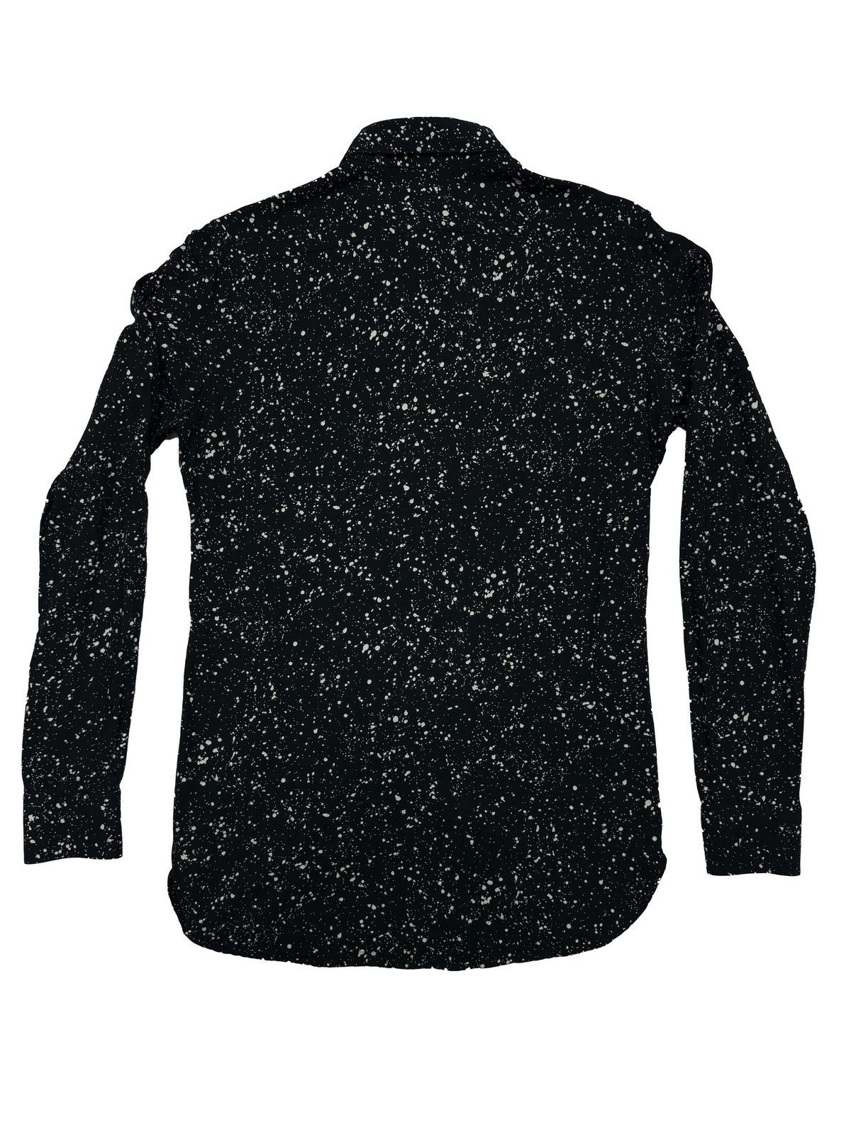 Hedi Slimane × Saint Laurent Paris FW15 Paint Splatter Viscoe Shirt Size US M / EU 48-50 / 2 - 3 Thumbnail