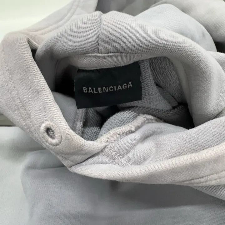 Balenciaga Balenciaga Balenciaga Gray Oversized Hoodie for Unisex -25 Size US XS / EU 42 / 0 - 2 Thumbnail