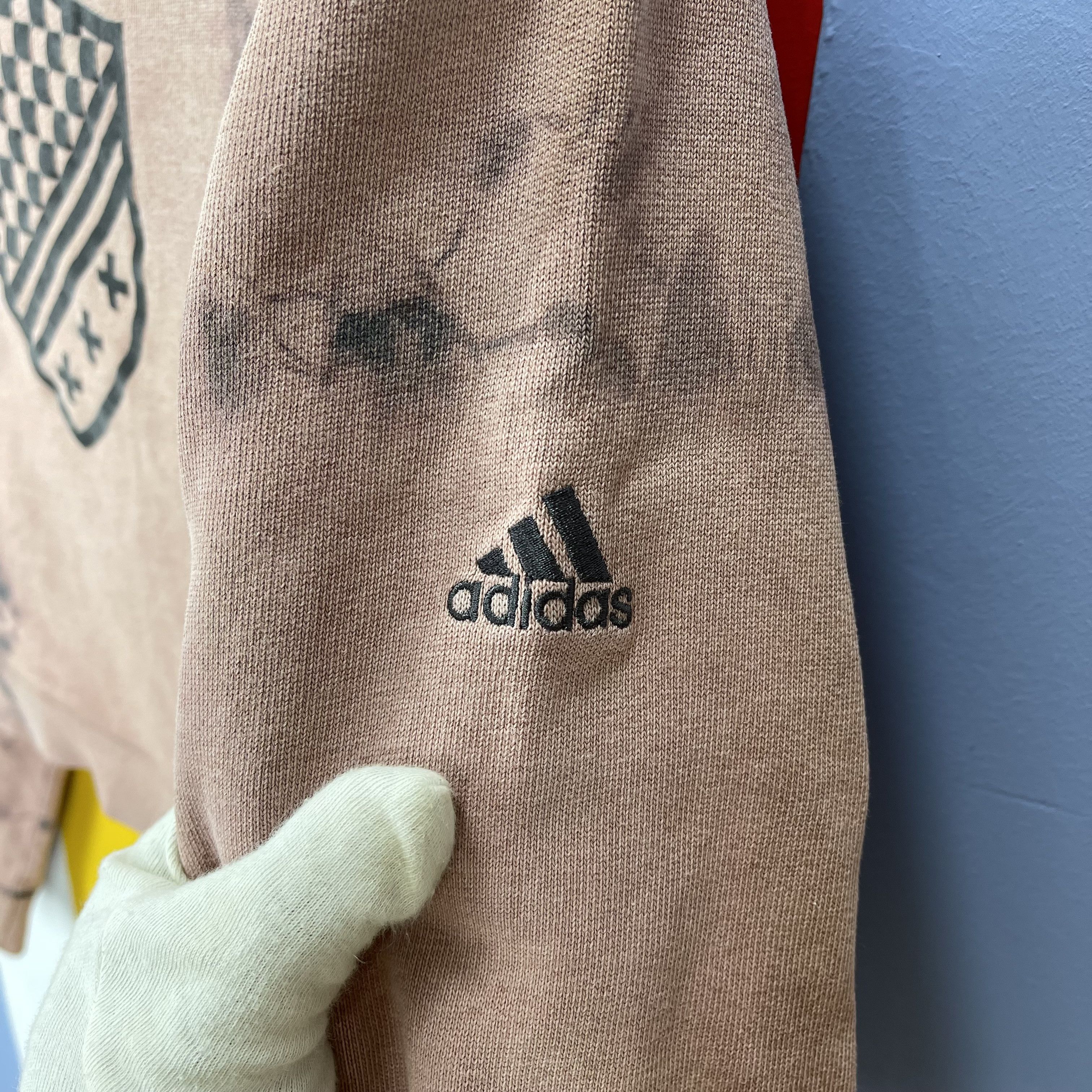Adidas ADIDAS THREE STRIPE Crop Sweatshirt Acid Wash #1268/AR Size S / US 4 / IT 40 - 6 Thumbnail