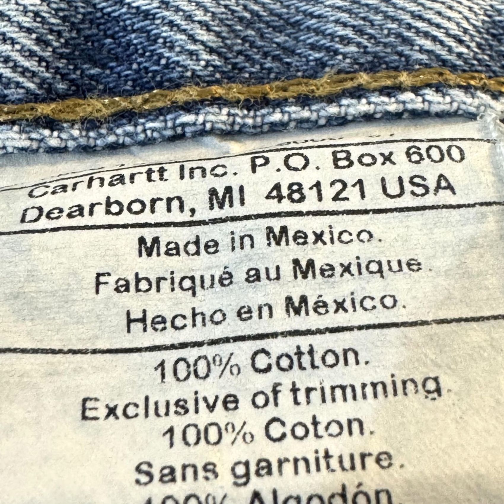 Carhartt VINTAGE Carhartt Jeans Mens 34x28 Blue Denim Relaxed Fit 100 Cotton Workwear Size US 34 / EU 50 - 7 Thumbnail