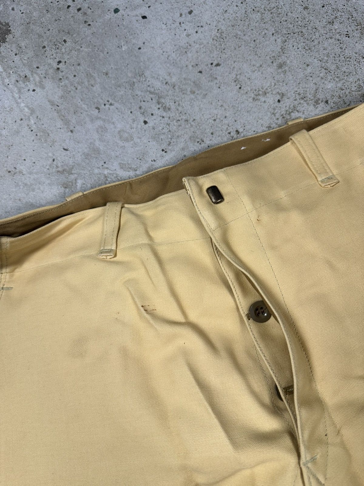 Le Laboureur Vintage 80/90s Yellow Workwear Double Knee Pants Size US 32 / EU 48 - 9 Thumbnail