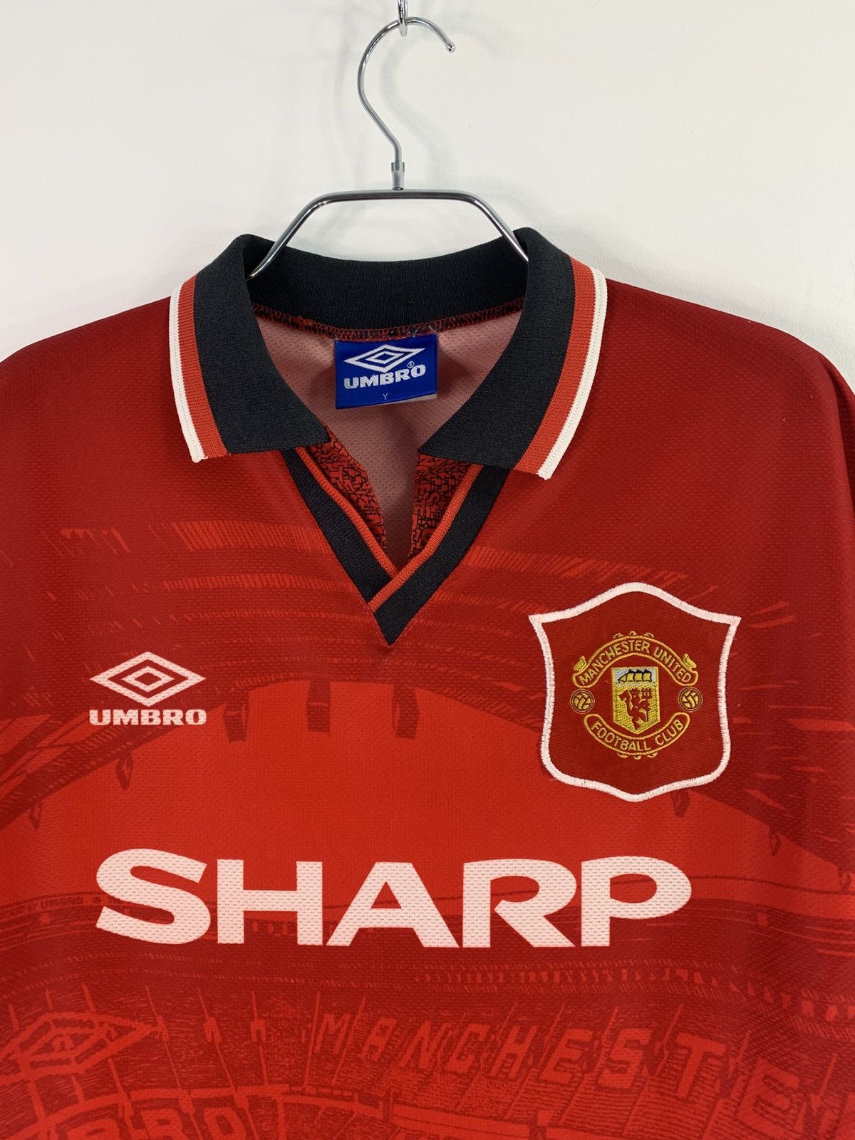 Vintage Umbro FC Manchester United 1994/96 Jersey XL Kids/ XS Men’s Size US XXS / EU 40 - 3 Thumbnail