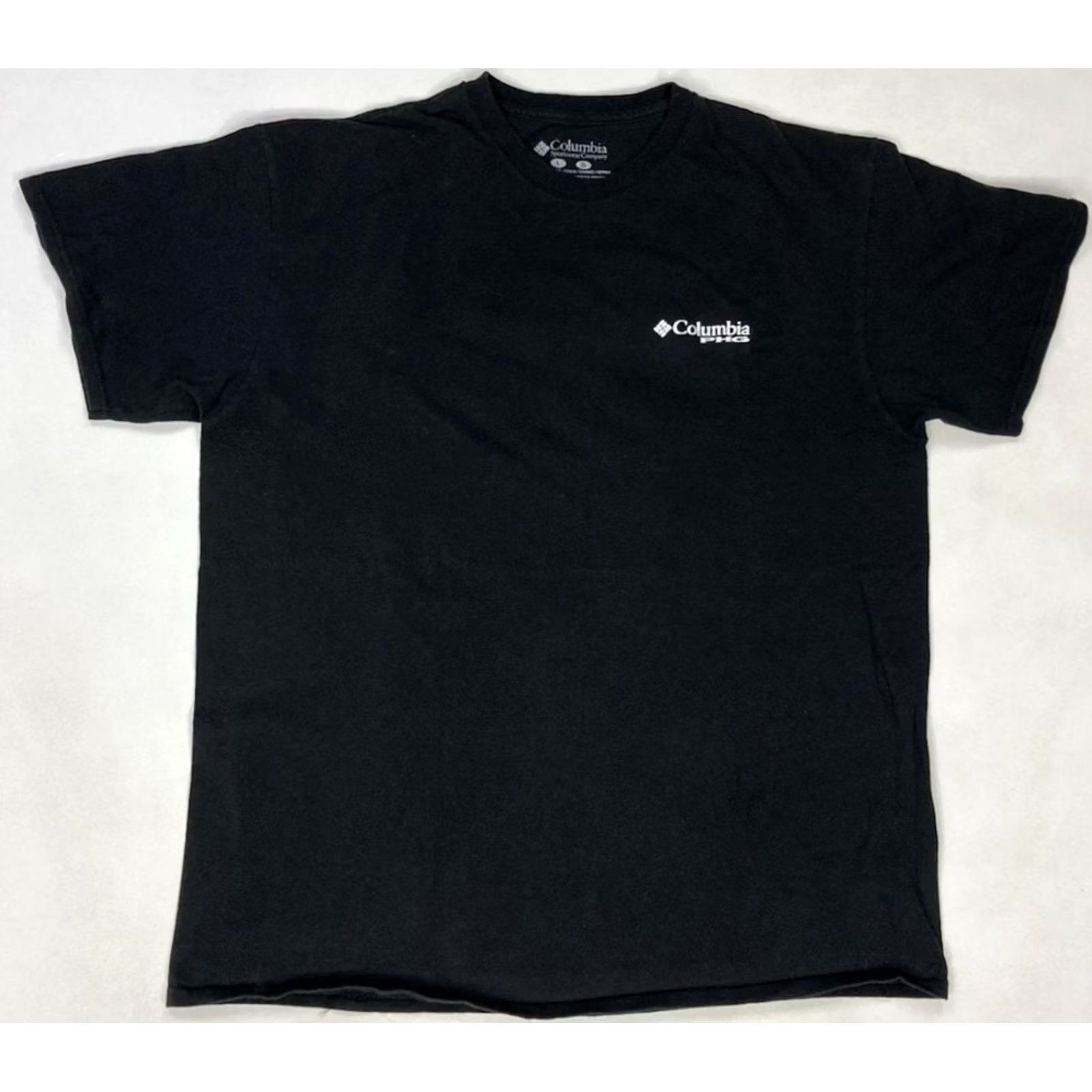 Vintage Columbia T-Shirt Men Large Black Graphic Print Flag Outdoor All Seasons 100% Cotton Double-Sided Logo Crew Neck Short Sleeve Size US L / EU 52-54 / 3 - 3 Thumbnail