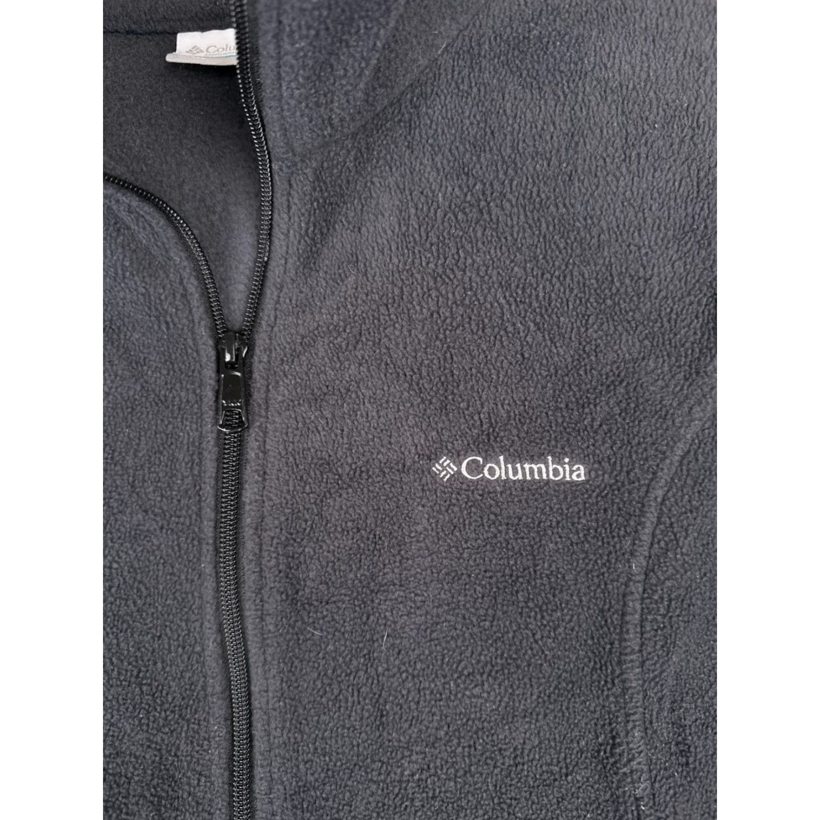 Vintage Columbia Vest Women L Gray Full Zip Mock Neck Fleece Polyester Pockets Size L / US 10 / IT 46 - 6 Thumbnail