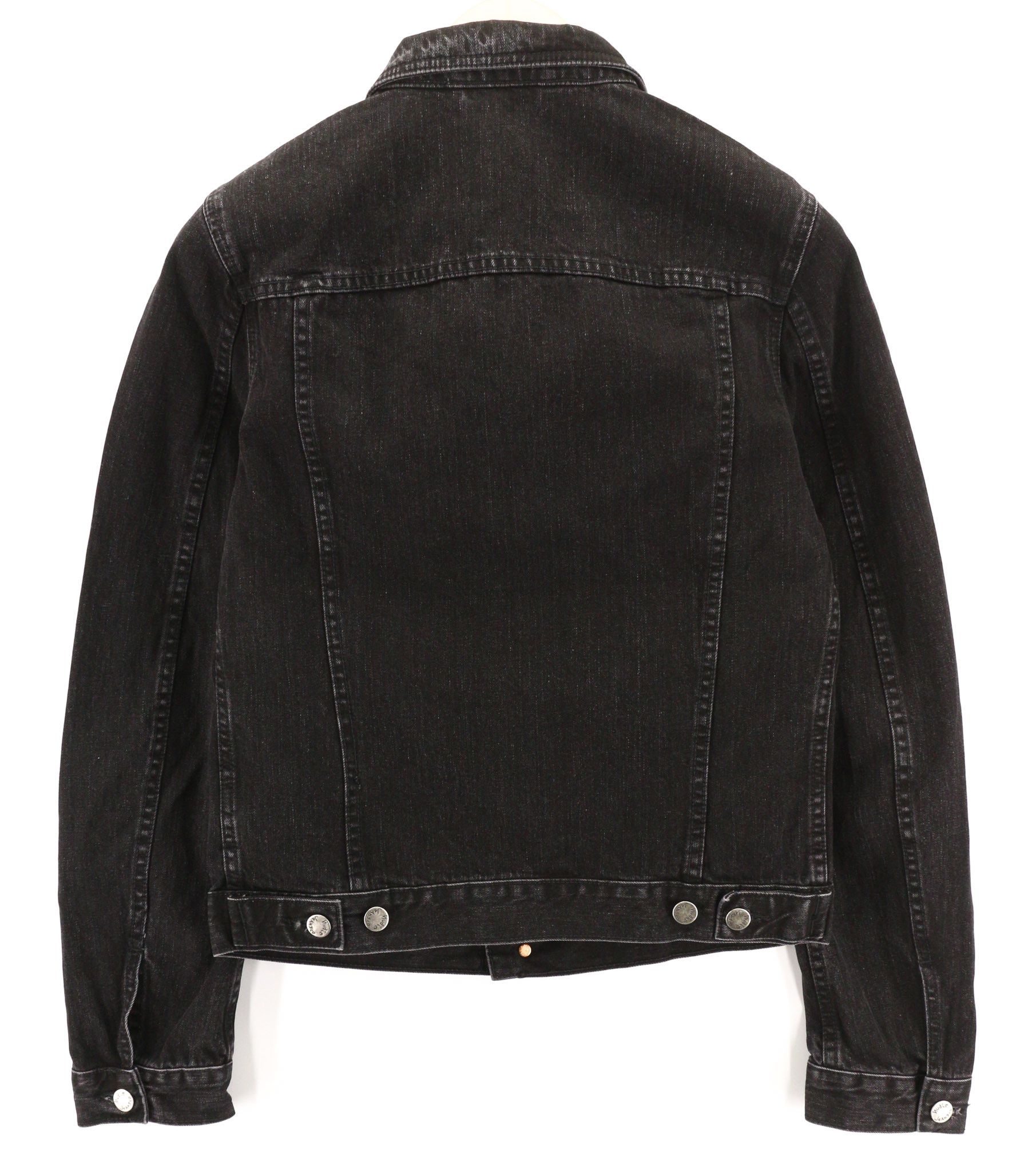 Nudie Jeans PERRY BLACK STONE S Denim Black Cotton Faded Jacket 80768 Size US S / EU 44-46 / 1 - 2 Thumbnail
