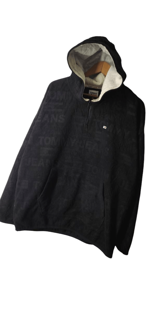 Tommy Hilfiger TOMMY HILFIGER OVERSIZE MONOGRAM HALF ZIPPER PULLOVER JACKET Size US XL / EU 56 / 4 - 6 Thumbnail