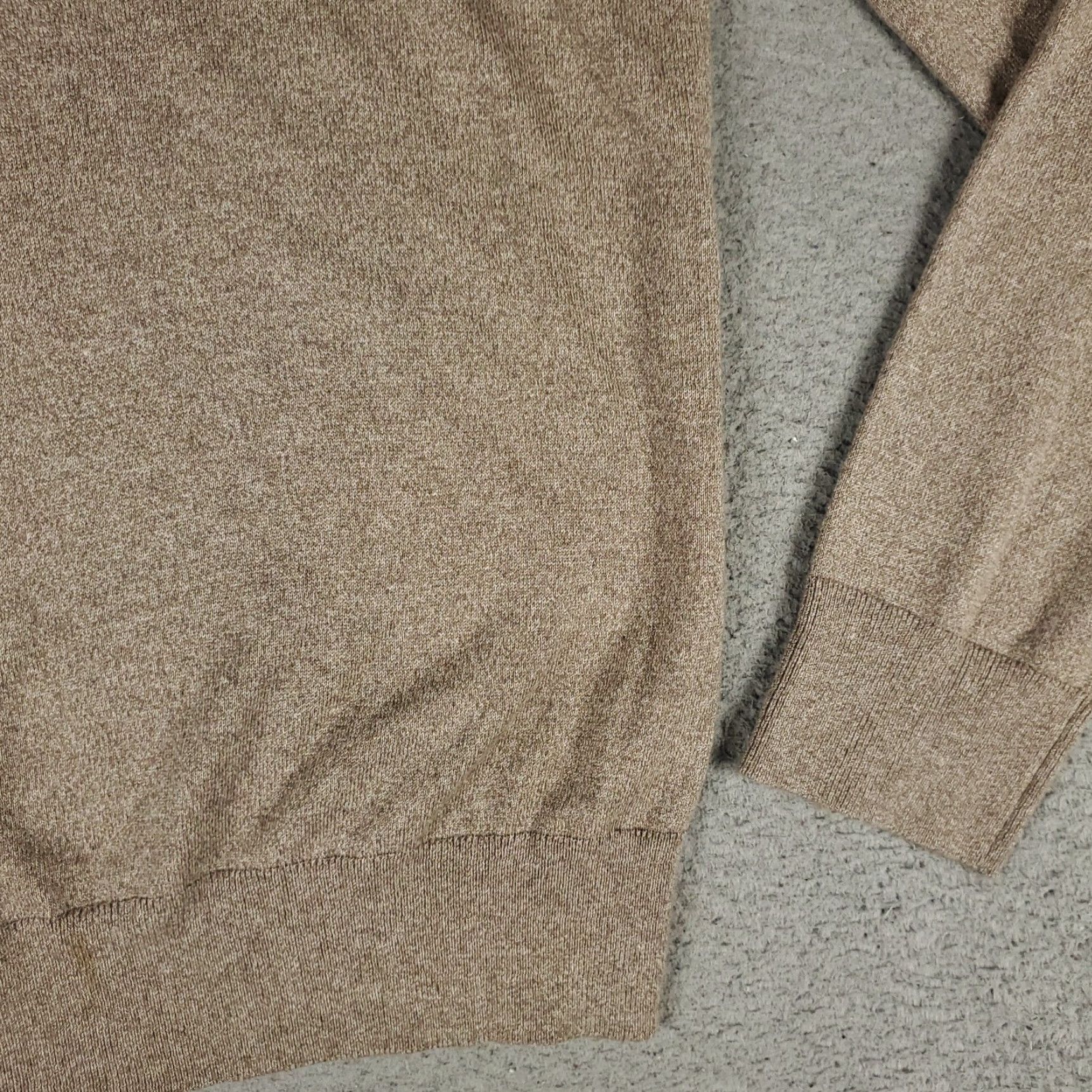 Banana Republic Banana Republic Sweater Mens Large Beige Cashmere Silk Cotton V-Neck Pullover Regular Fit Size US L / EU 52-54 / 3 - 4 Thumbnail
