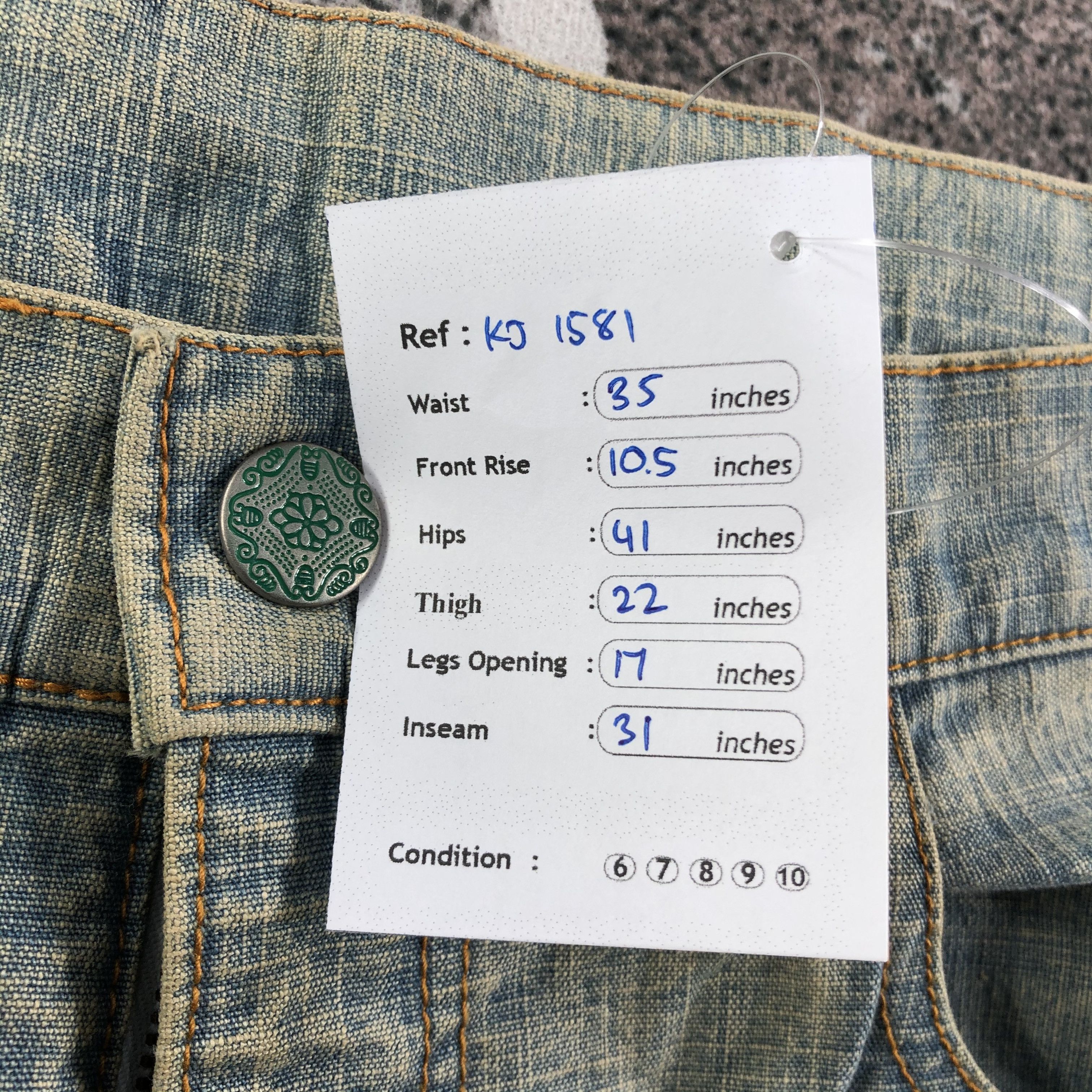 Japanese Brand Japanese Brand ICB Jeans Rusty Blue Denim KJ1581 Size US 31 - 10 Thumbnail