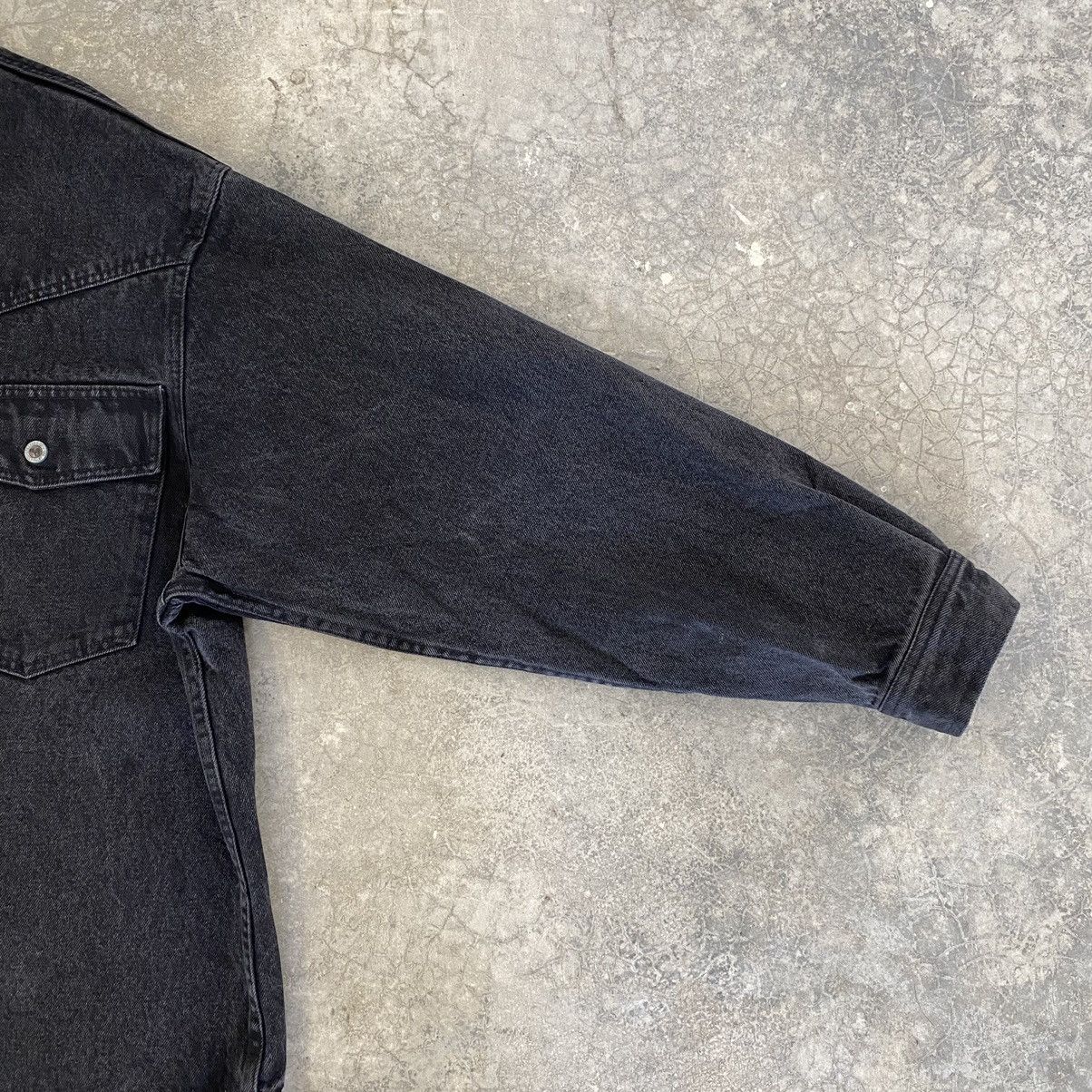 Levi's VTG 90’s Levis Silvertab Faded Black Thick Denim Shirt Size US M / EU 48-50 / 2 - 10 Thumbnail