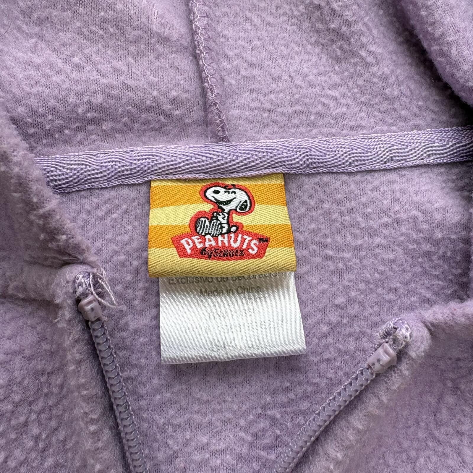 Peanuts Vintage Y2K Fleece Snoopy Woodstock Floral Full Zip Hoodie Size S / US 4 / IT 40 - 3 Thumbnail