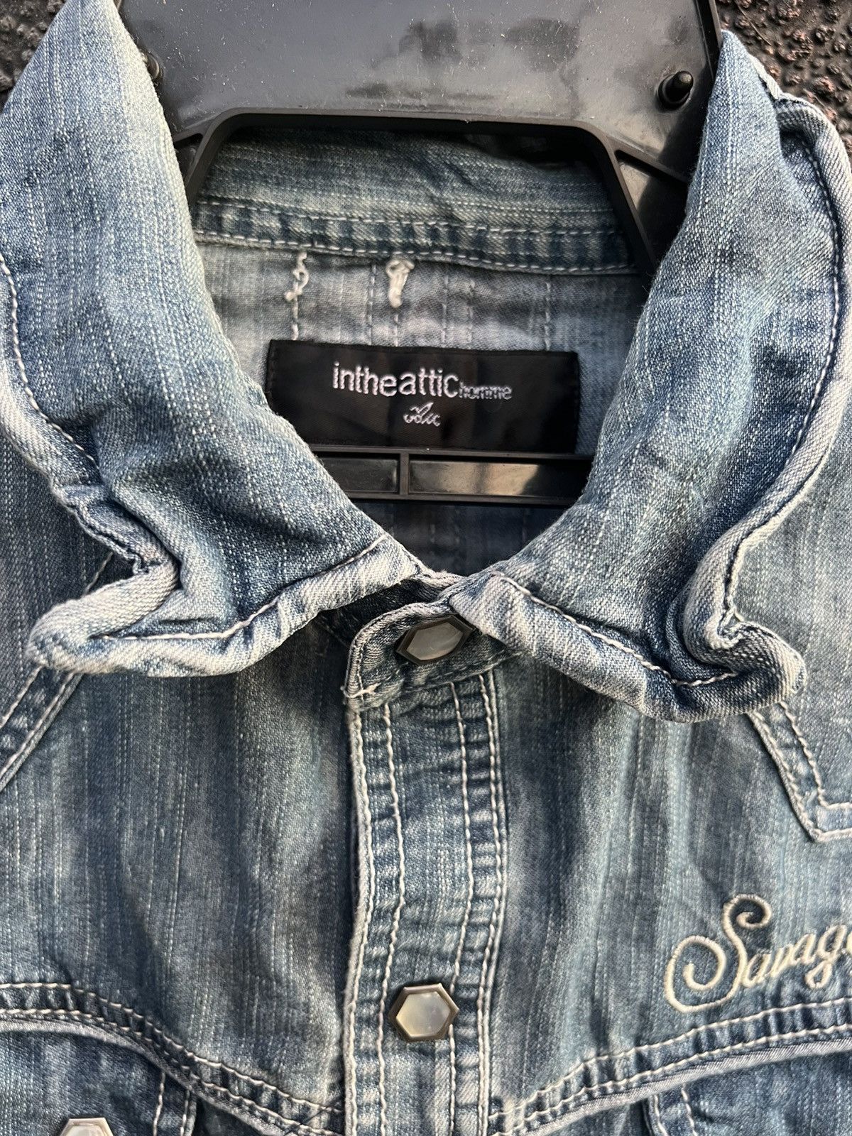 In The Attic Intheattic Snap Button Denim Shirt Size L / US 10 / IT 46 - 4 Thumbnail