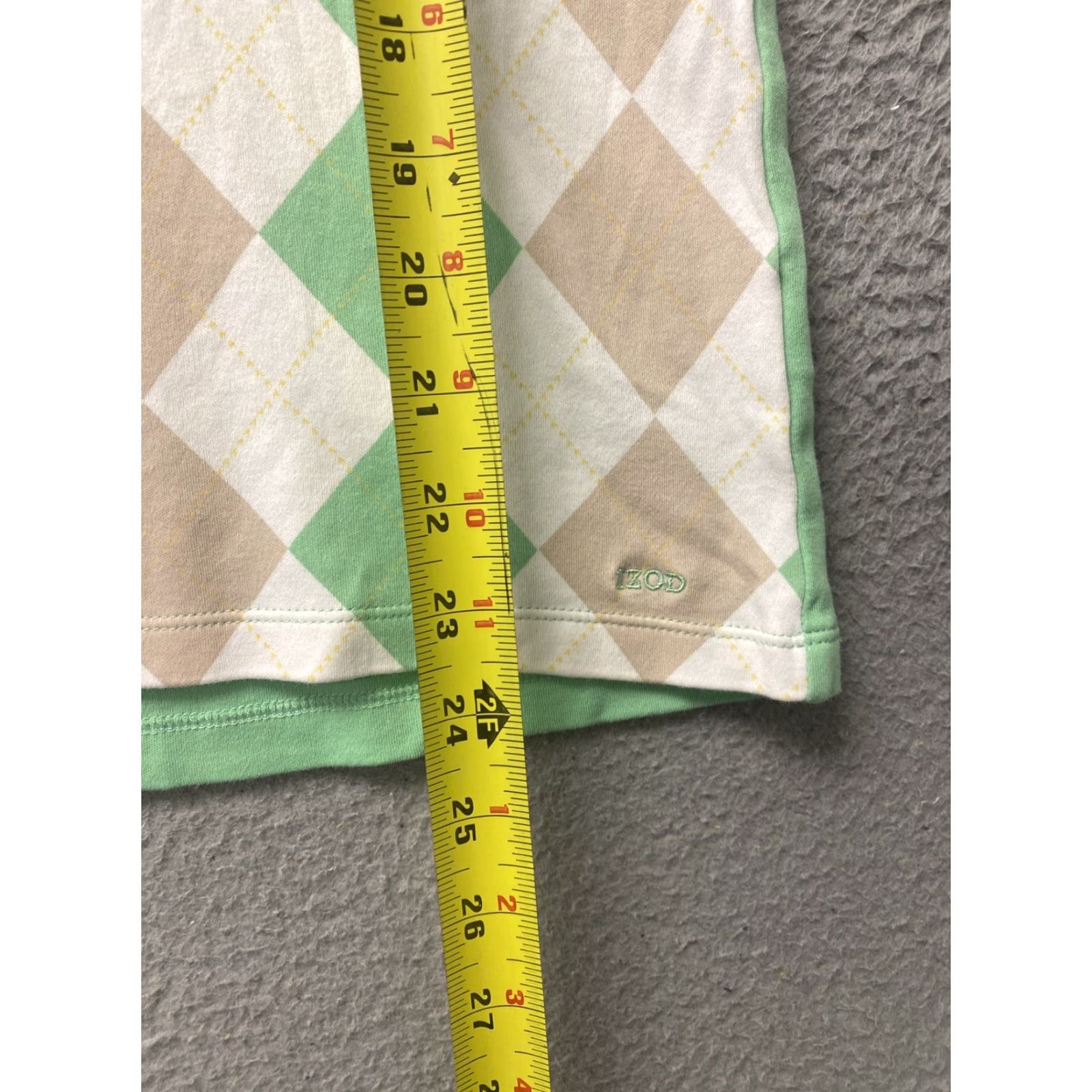 Izod IZOD Women Top M Green VNeck Short Sleeve polo Pullover Stretch/113-50 Size M / US 6-8 / IT 42-44 - 5 Thumbnail