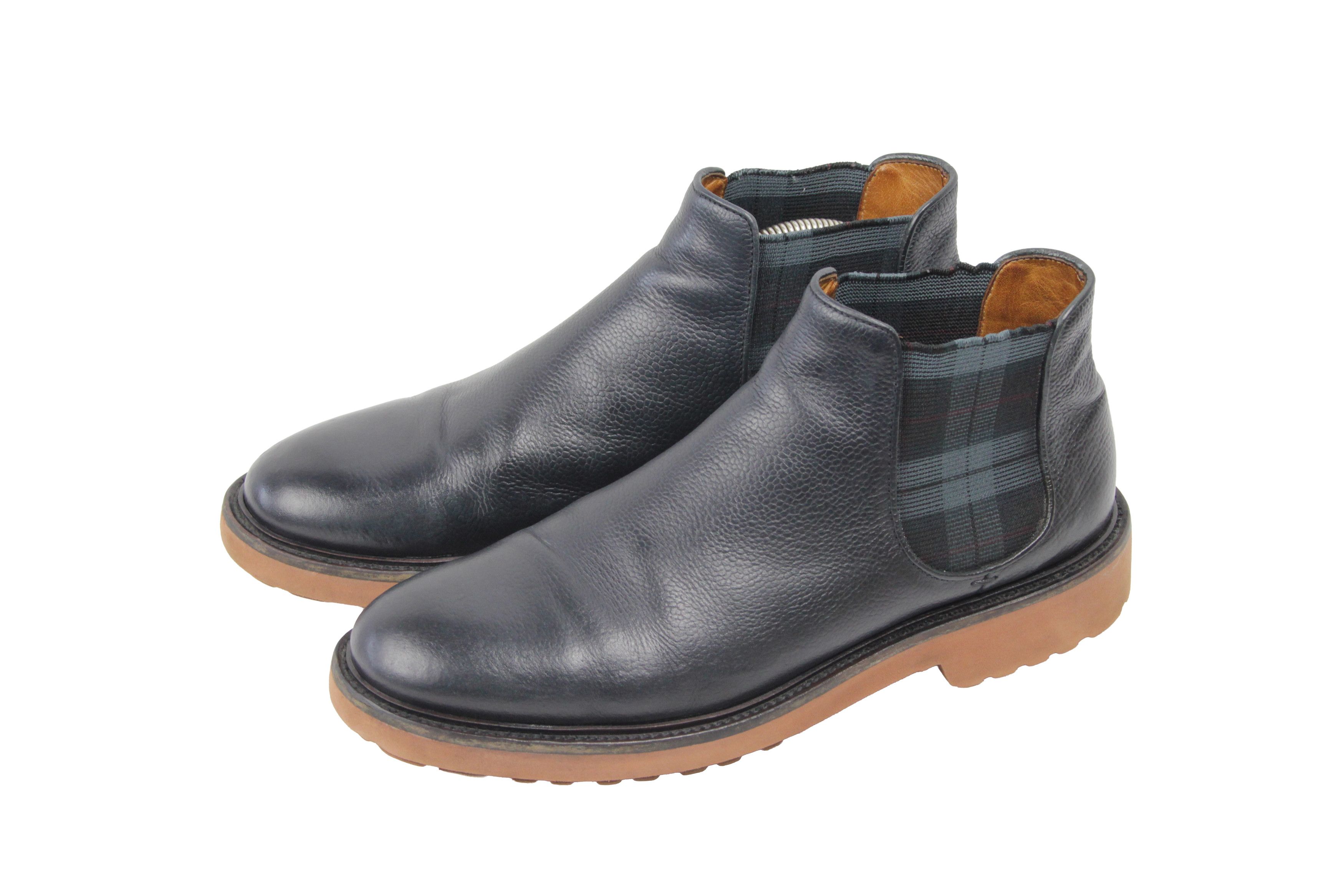 Doucal's Chelsea Tartan Tractor Sole Ankle Boots Size US 9 / EU 42 - 3 Thumbnail