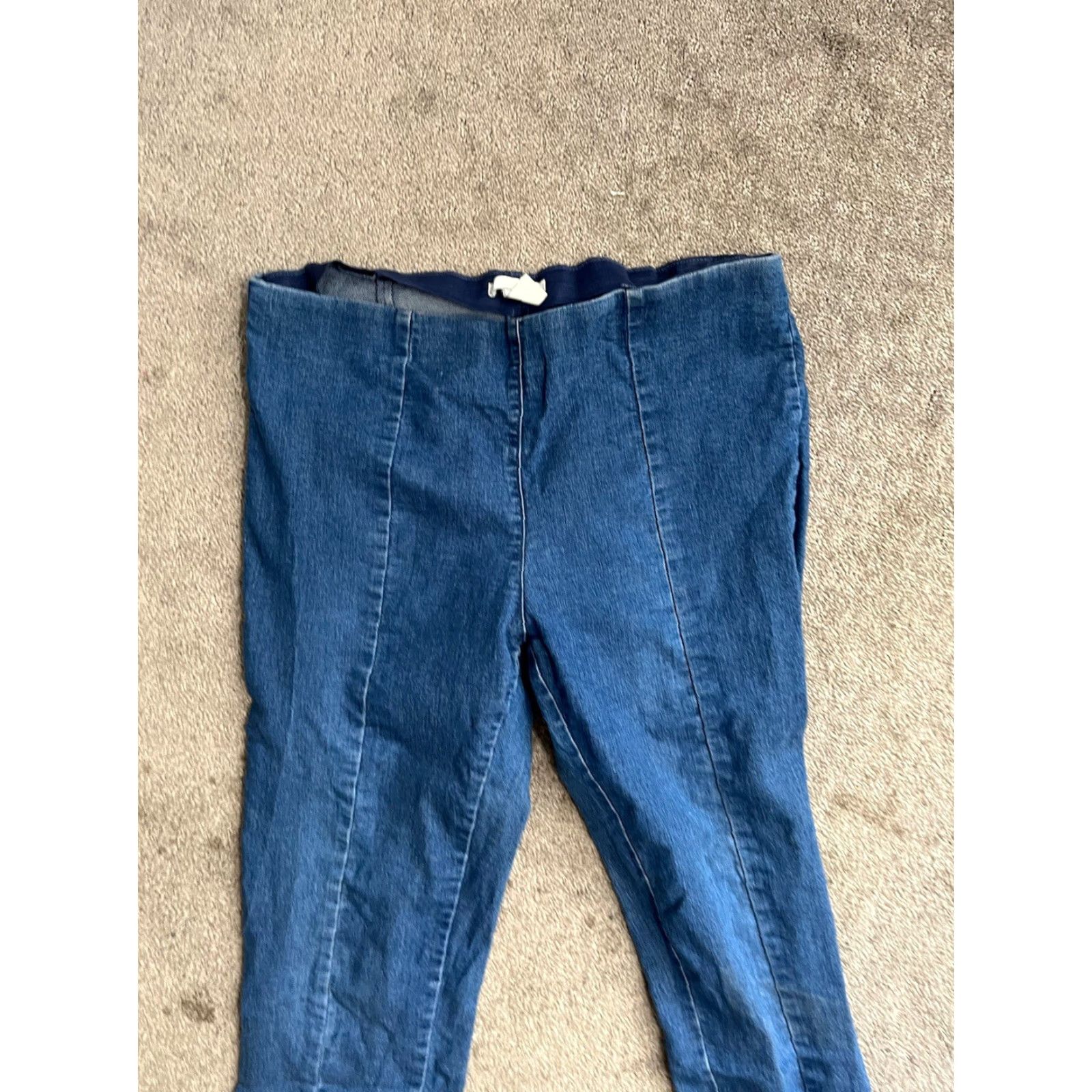 H&M H&M Jegging Blue 14 Lightweight Denim 5-Pocket Regular Pull On Stretch/Spandex Cotton Blend Jeans Women Size 36" / US 14 / IT 50 - 2 Thumbnail