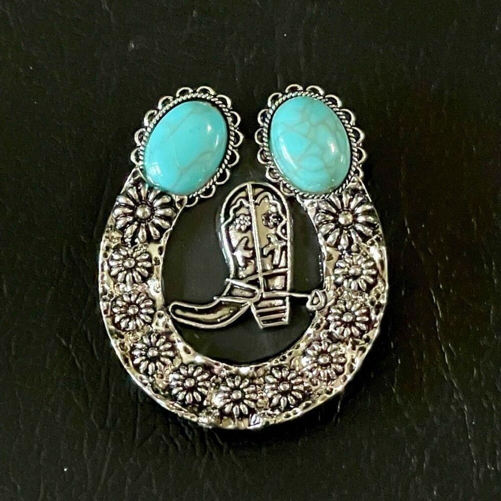 Other Western Turquoise Adjustable Phone Grip Boot Daisy Holder Size ONE SIZE - 2 Thumbnail