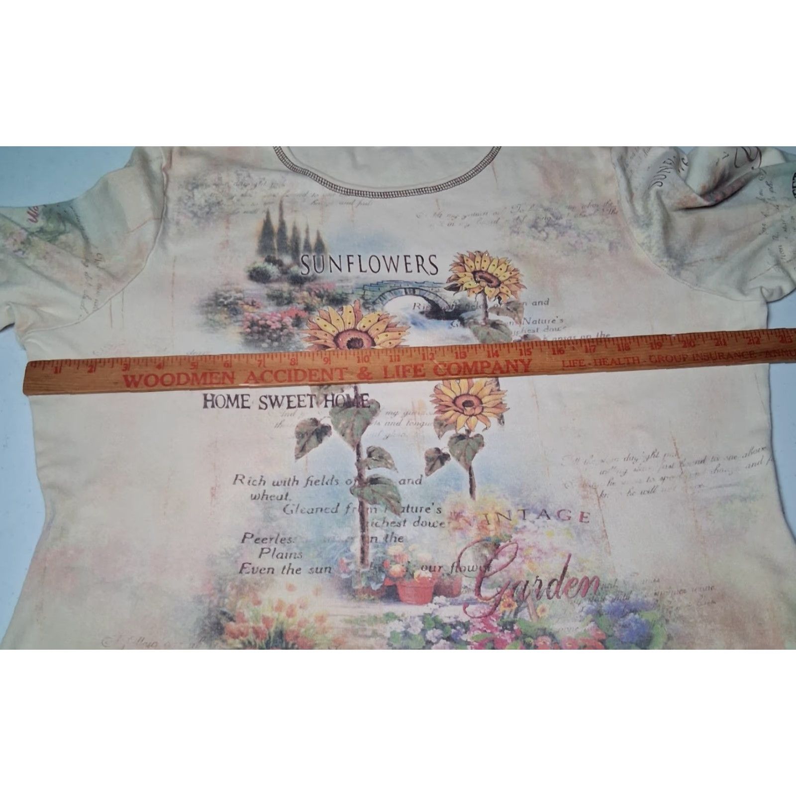 Vintage VINTAGE Studio Gem Sunflower Shirt XXL Beige Floral Knit Top 3/4 Sleeve Studded Casual Womens Size XXL / US 16-18 / IT 52-54 - 6 Thumbnail