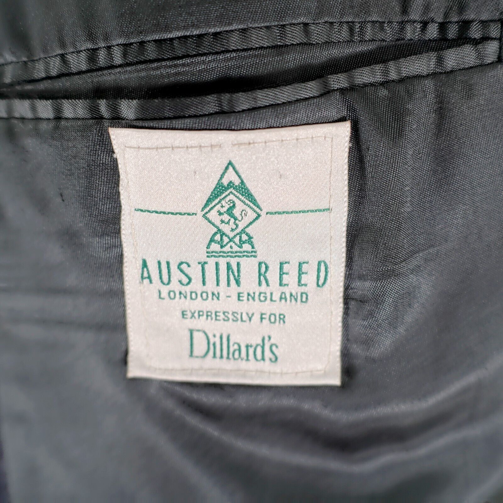 Austin Reed Austin Reed Flannel Wool Gray Peak Lapel Double Breasted Bla Size 42R - 9 Thumbnail