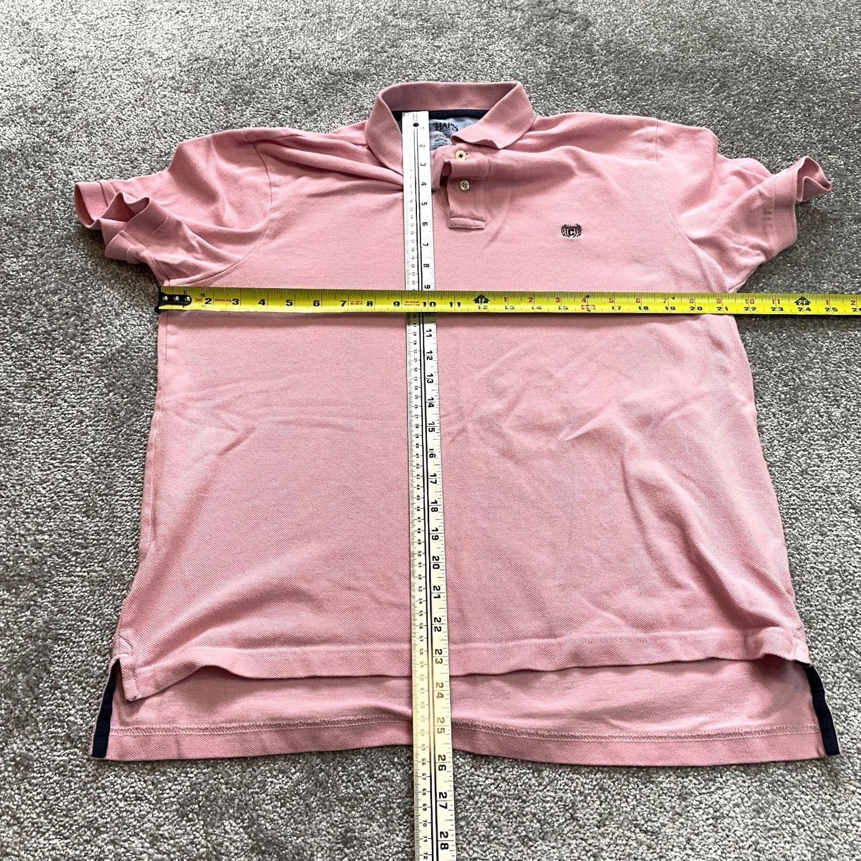 Chaps VINTAGE Chaps Polo Shirt Mens M Pink Logo Preppy Collared Golf Rugby Short Sleeve Knit Cotton 100% Classic Regular Size US M / EU 48-50 / 2 - 5 Thumbnail