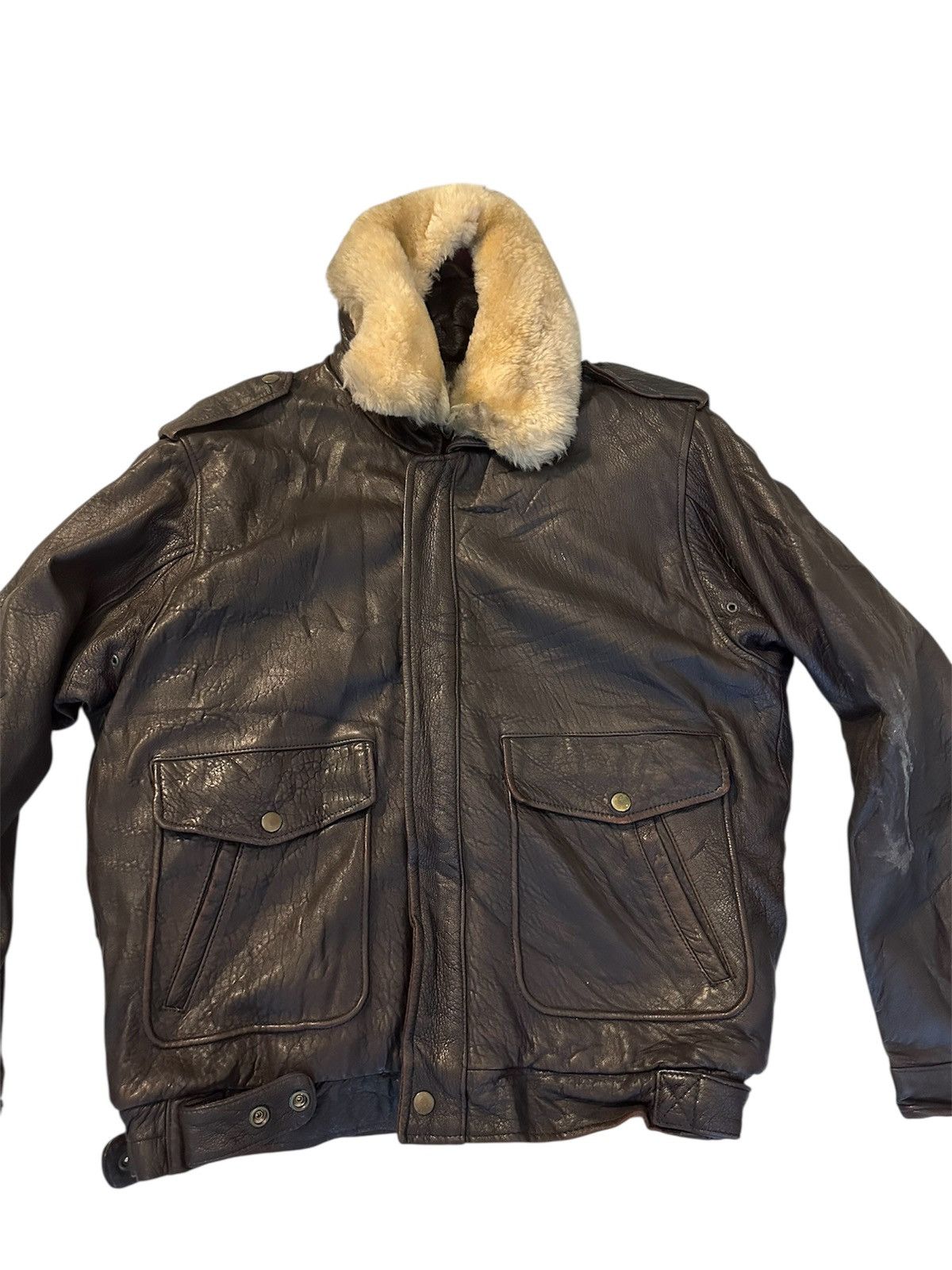 Japanese Brand Vintage leather jacket nichiwa brand Size US L / EU 52-54 / 3 - 2 Thumbnail
