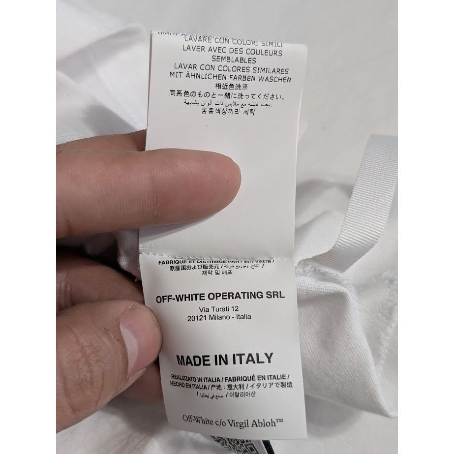 Off-White o1rshd1 Scribble Diag Over S/S Tee in White/Black Size US M / EU 48-50 / 2 - 22 Thumbnail