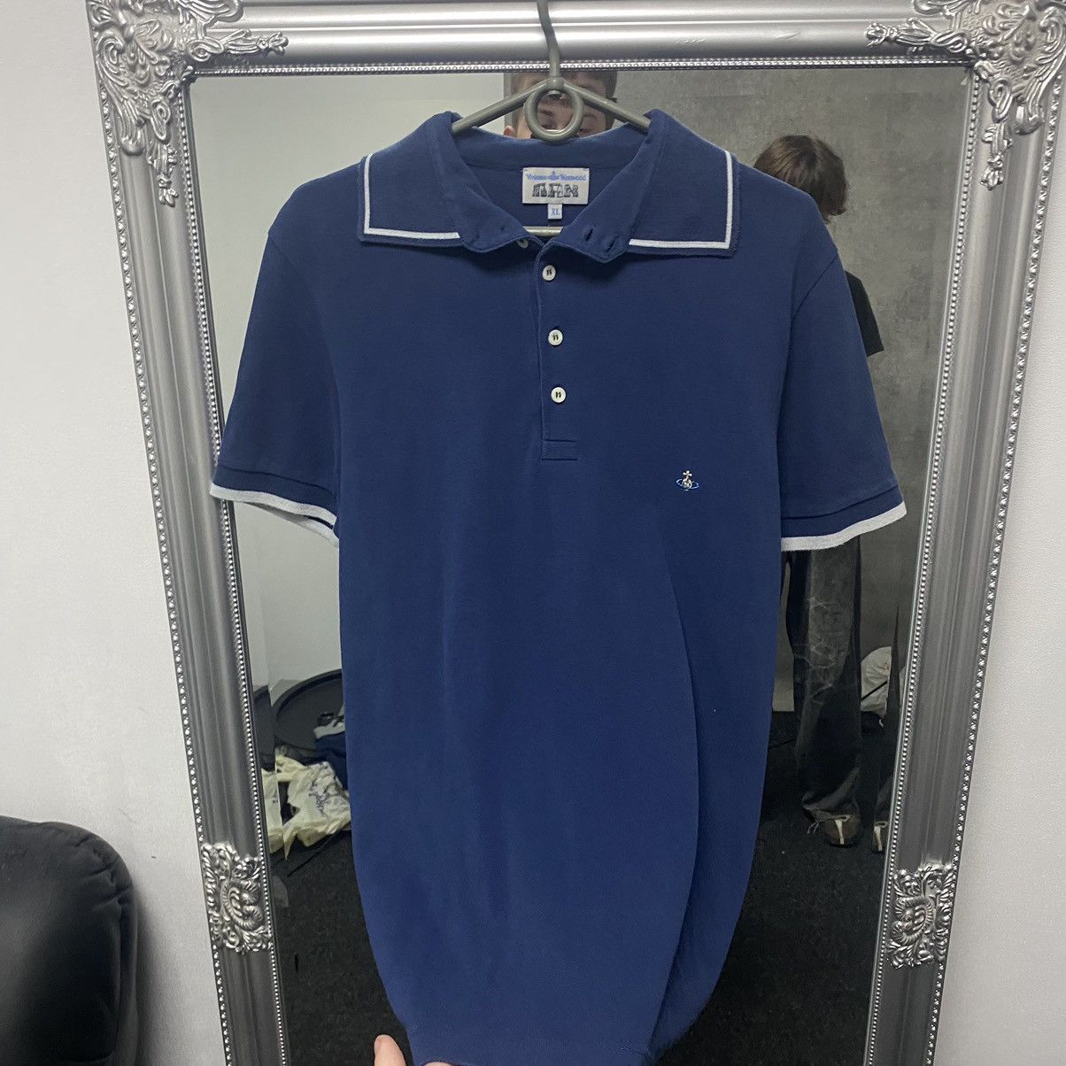 Vivienne Westwood Vivienne Westwood Polo T-Shirt Blue Orb Logo Size US XL / EU 56 / 4 - 3 Thumbnail