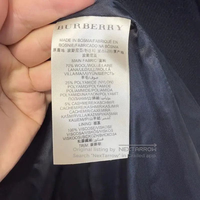 Burberry Burberry Black Wool Long Coat for Men. Size US M / EU 48-50 / 2 - 4 Thumbnail