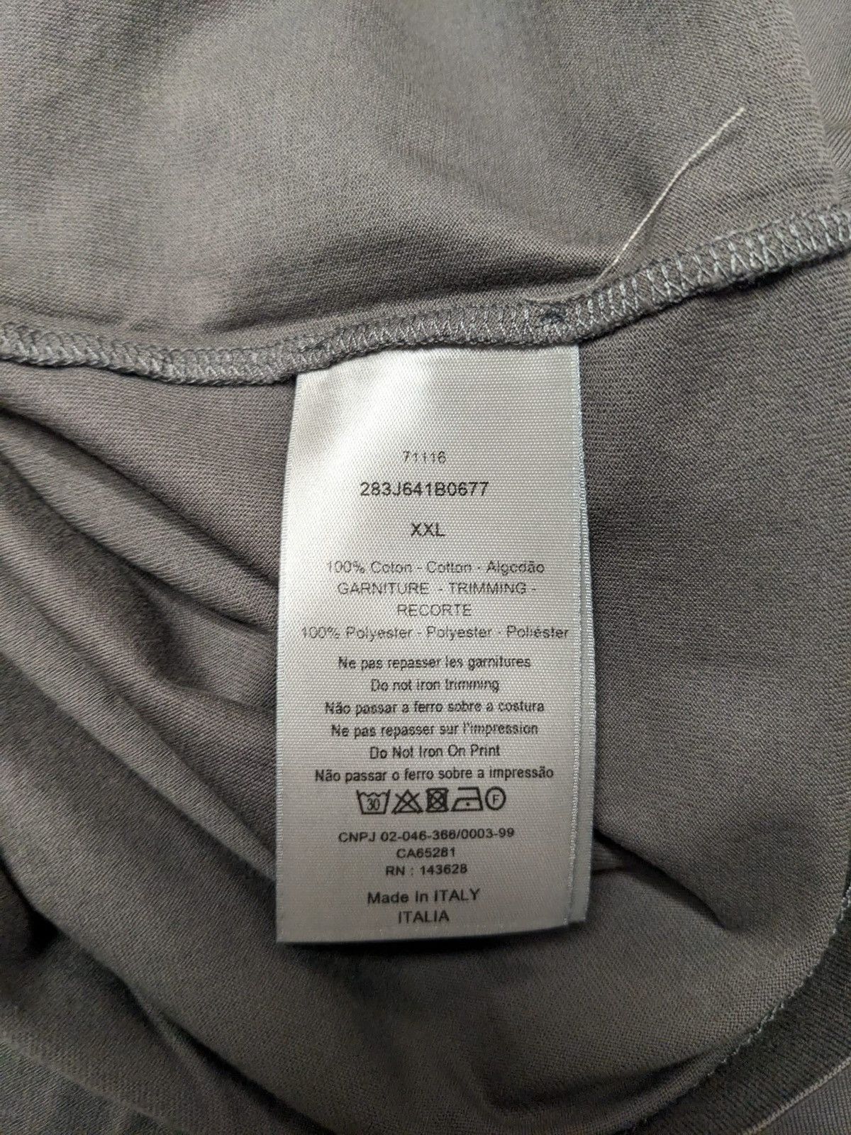 Dior CHRISTIAN DIOR X CACTUS JACK OVERSIZED T-SHIRT 2XL GREY Size US XXL / EU 58 / 5 - 9 Thumbnail