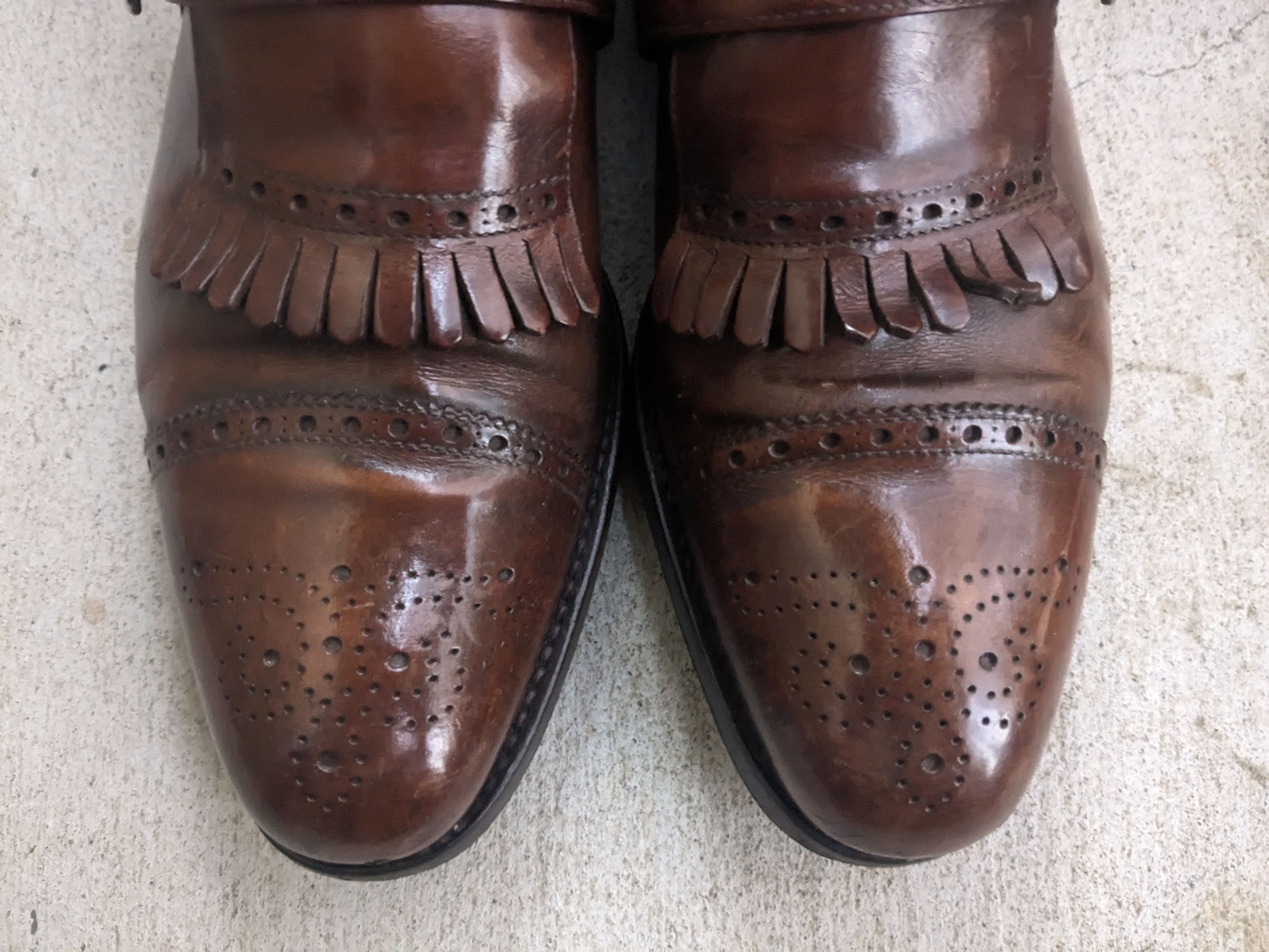 Prada Prada Monk Straps Brogues Buckle Brown Leather Fringe 9.5 Size US 9.5 / EU 42-43 - 5 Thumbnail