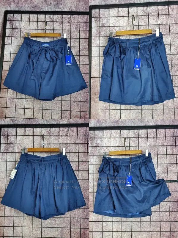 Burberry Burberry Women's Casual Navy Blue Cotton Blend Shorts. Size 24" / US 00 / IT 34 - 2 Thumbnail